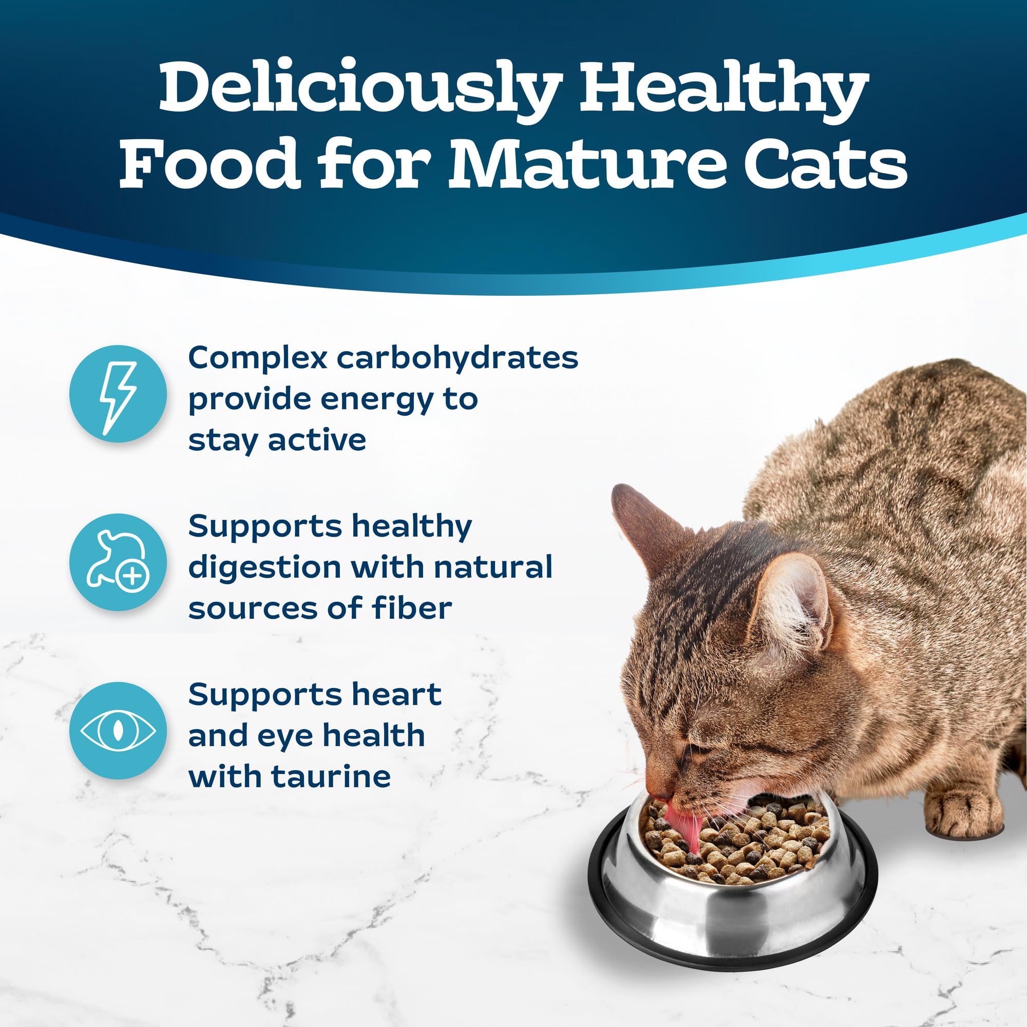 Blue Buffalo Tastefuls Mature Dry Cat Food for Adult Cats 7+, Made in the USA with Natural Ingredients, Chicken & Brown Rice Rec