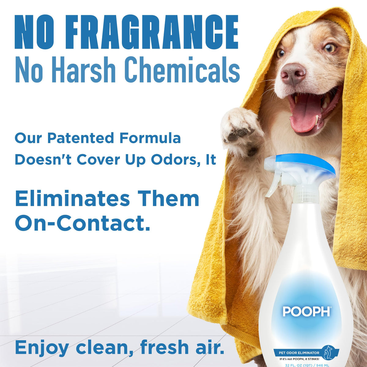 Pooph Pet Odor Eliminator, 32Oz Spray, 3-Pack - Dismantles Odors On A ...