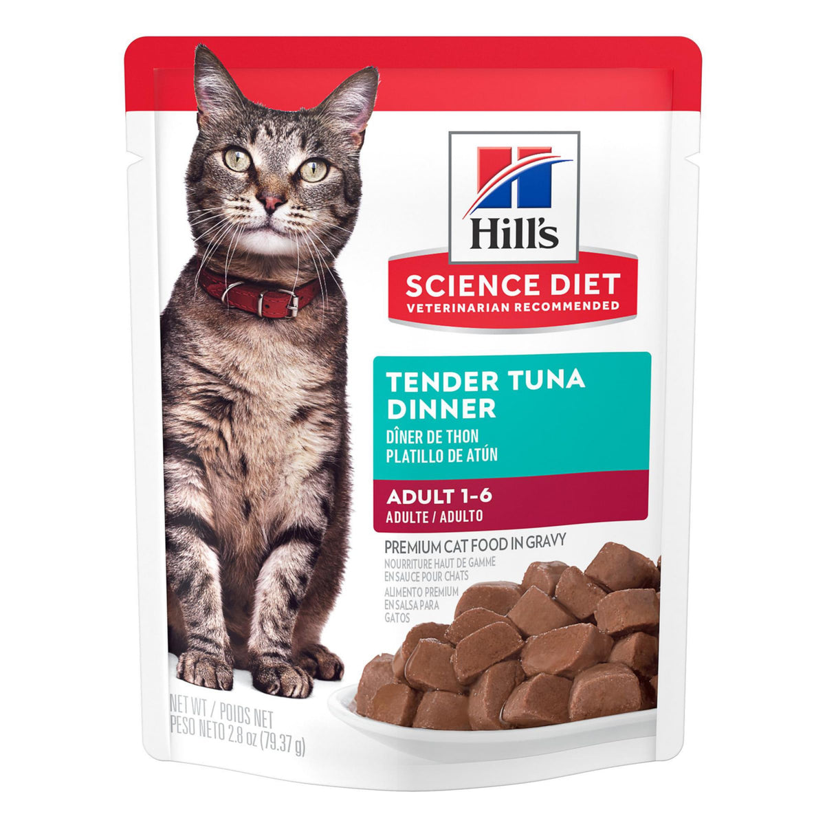 Hill'S Science Diet Adult 1-6, Adult 1-6 Premium Nutrition, Wet Cat Food, Tuna Stew, 2.8 Oz Pouch, Case Of 24