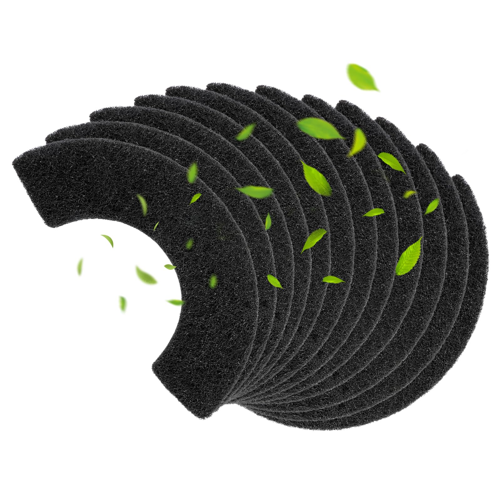 Quearn 12 Pack Carbon Filters Compatible With Model 4, Cat Litter Box Filters Replacement To Absorb Odors Control Damp From Pets