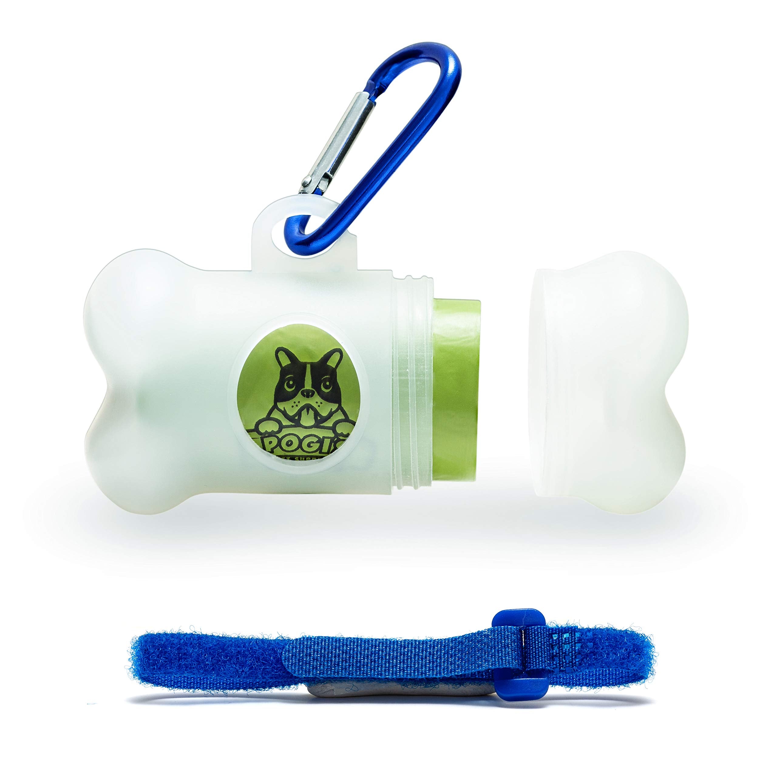 Pogi'S Dog Poop Bag Dispenser With Metal Carabiner Clip - Includes 15 Pogi'S Poop Bags For Dogs