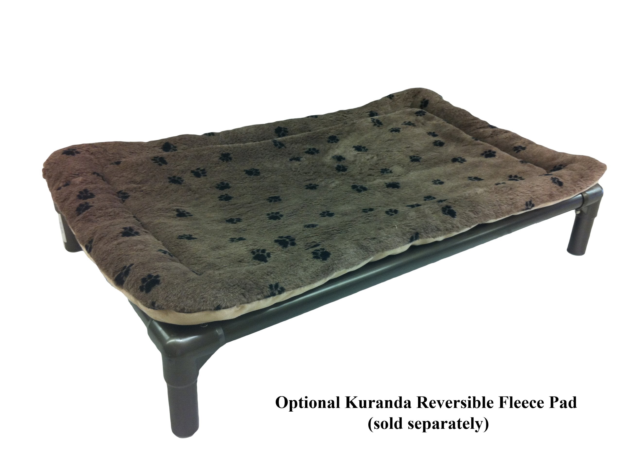 Kuranda Chewproof Bed - Silver Aluminum - 44' X 27' - Cordura Nylon - Smoke
