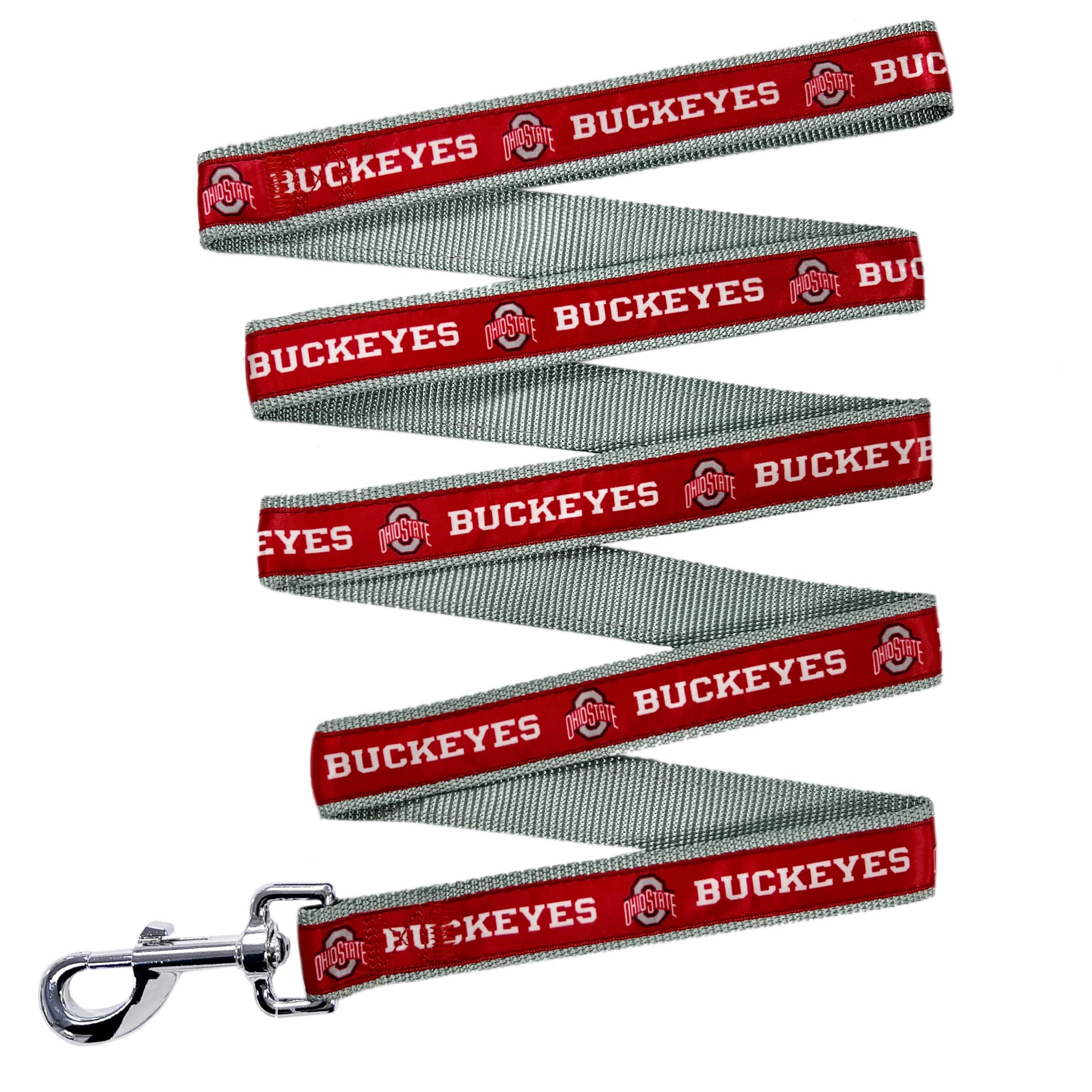 Ncaa Pet Leash, Medium, Ohio State Buckeyes, Dog Leash, Shiny & Colorful Leash For Dogs & Cats Licensed By The Ncaa, New Version