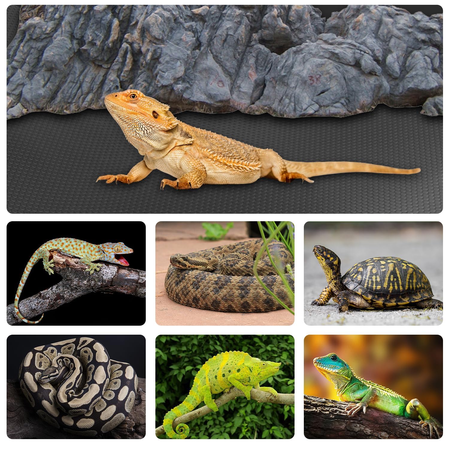 Reptile Tank Accessories, 120 Gallon Reptile Terrarium Mat Liner, 24 Inch Wide Bearded Dragon Substrate Flooring For 4X2X2 Repti