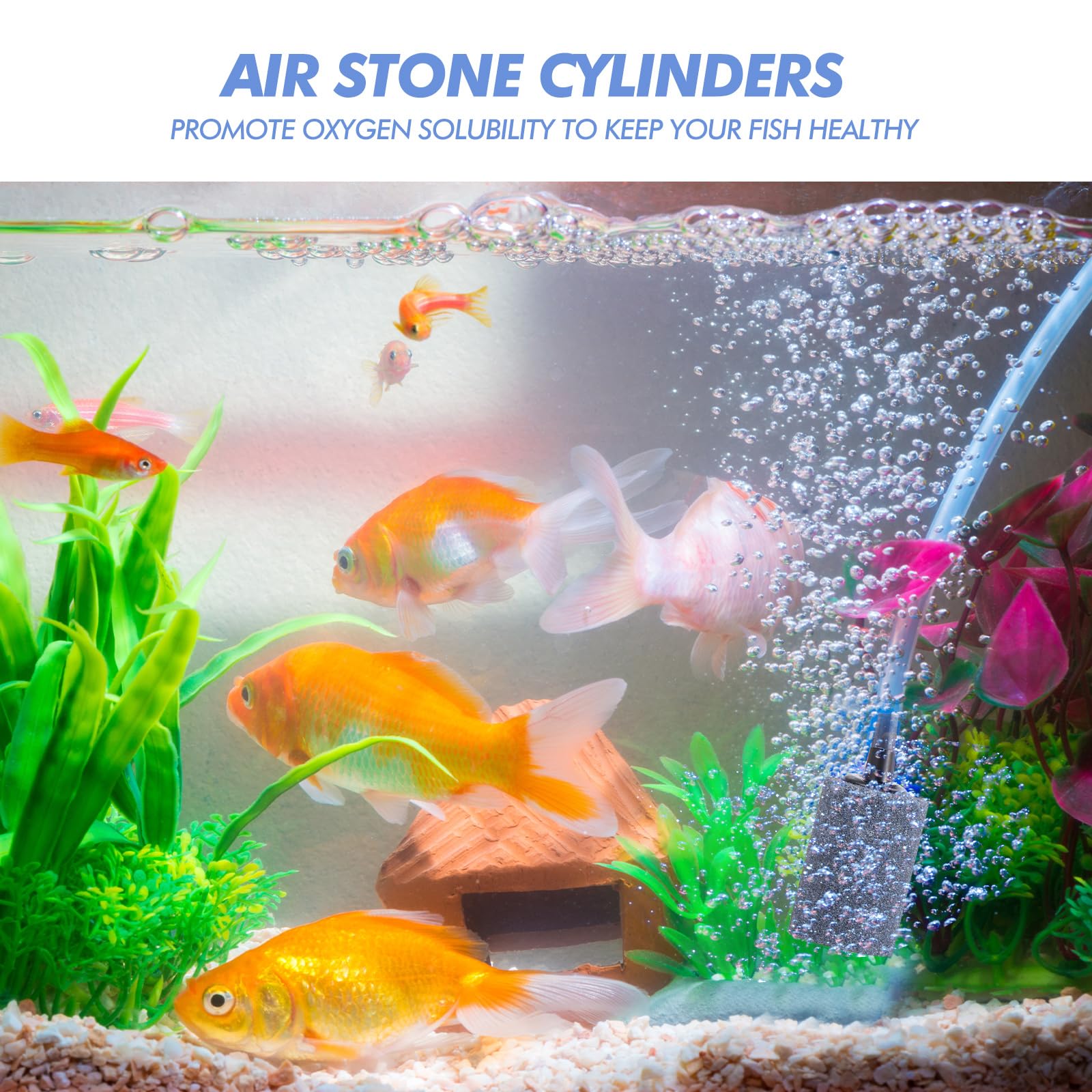 Shappy 6.5 Feet/20 Feet Aquarium Air Pump Accessories Standard 2' Aquarium Air Tubing For Fish Tank Contains Air Stones,Check Valves,Suction Cups,Straight Connectors,T-Connectors (12 Accessories)