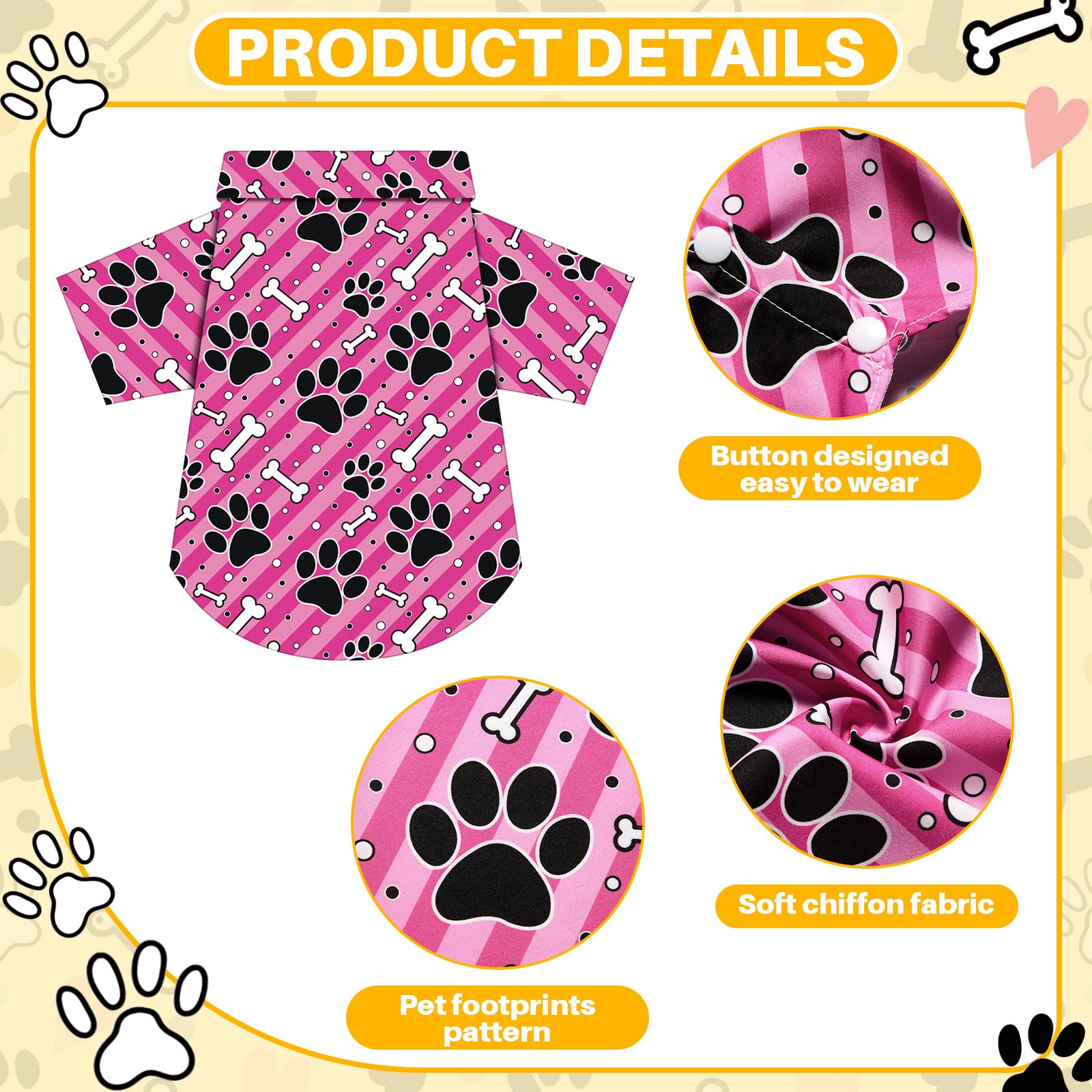 Weewooday 4 Pieces Pet Summer T-Shirts Hawaii Style Floral Pet Dog Shirt Breathable Cool Clothes Beach Seaside Puppy Sweatshirt
