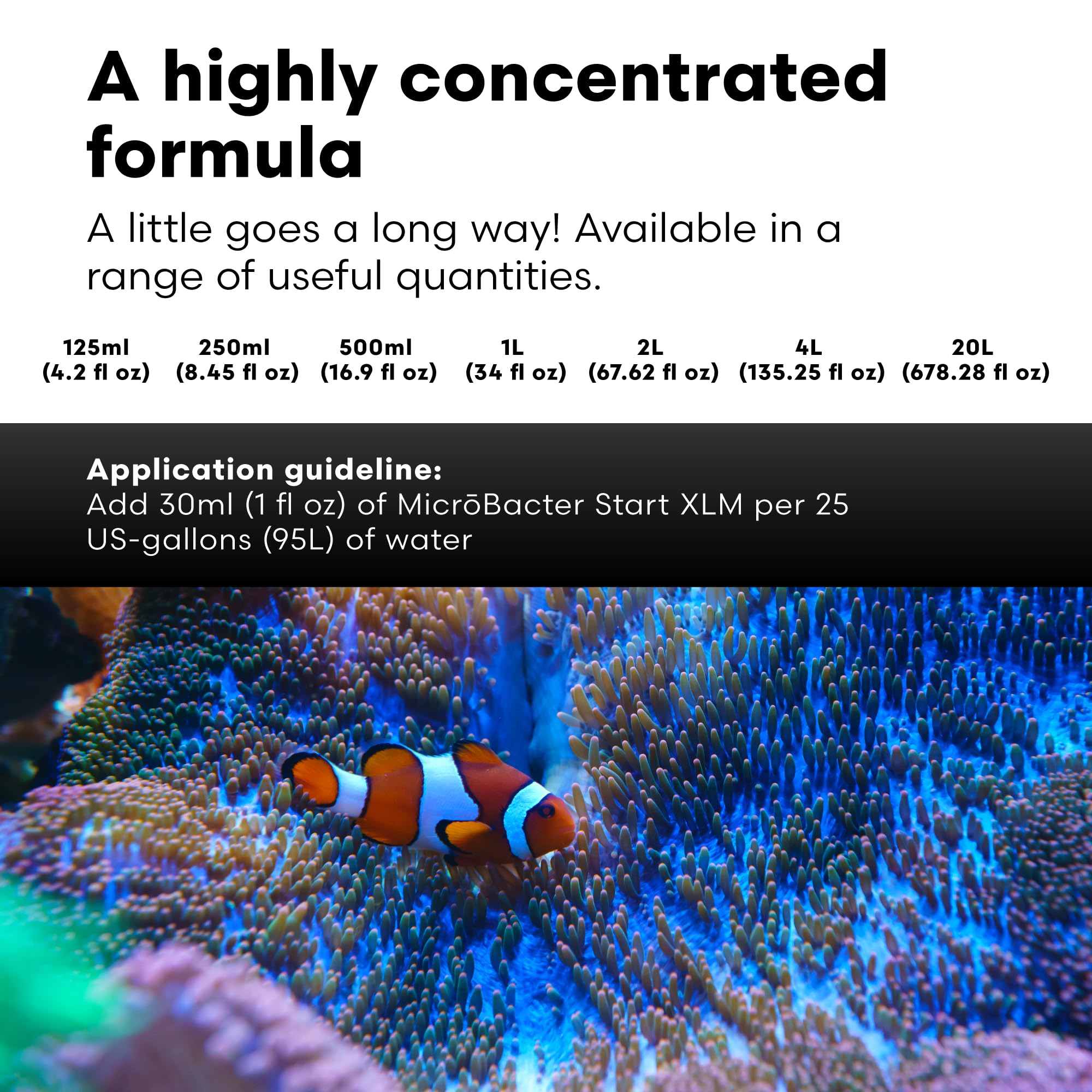 Brightwell Aquatics MicroBacter Start XLM - Concentrated Freshwater Nitrifying Bacteria - Quick Start Fish Tank Starter, Lift Mi