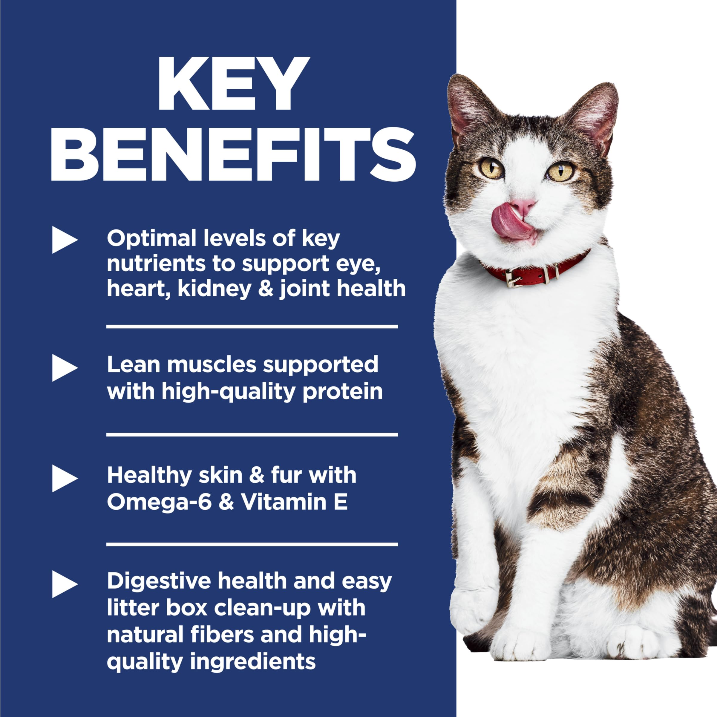 Hills Science Diet Indoor, Senior Adult 11+, Easy Litter Box Cleanup, Dry Cat Food, Chicken Recipe, 3.5 lb Bag