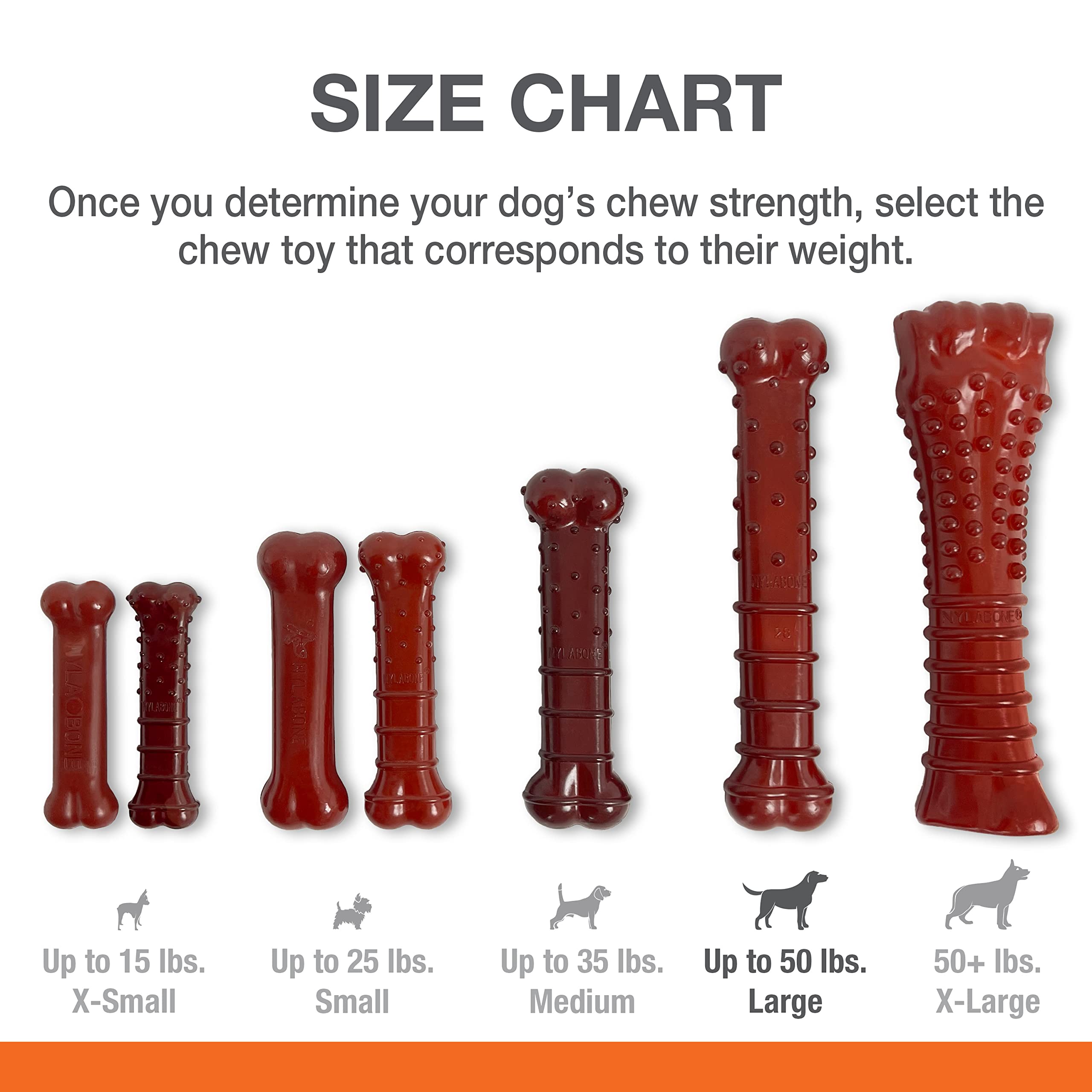 Nylabone Basted Blast Textured Bone Power Chew Toy For Dogs, Dog Toys For Aggressive Chewers, Bacon And Steak Flavor, Large - Up To 50 Lbs, 1 Count