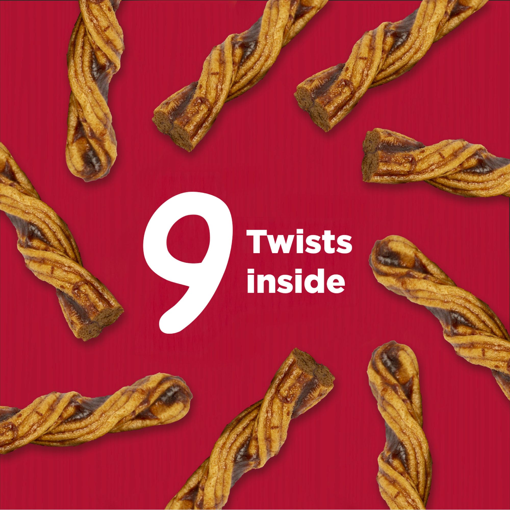 Country Kitchen Rawhide Free Twists Dog Chews, Made with Real Beef, 9 Count