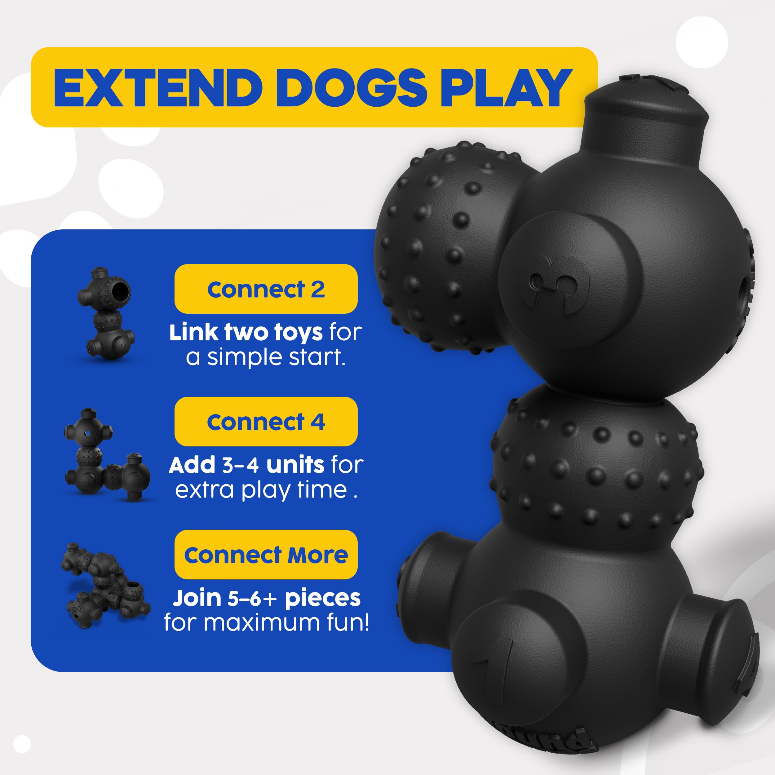 HOUNDGAMES Puppy Puzzle Toys, Treat Dispensing Dog Puzzle, Level 4 Enrichment Toys for Smart Puppies, Small and Medium Dogs, 2 P
