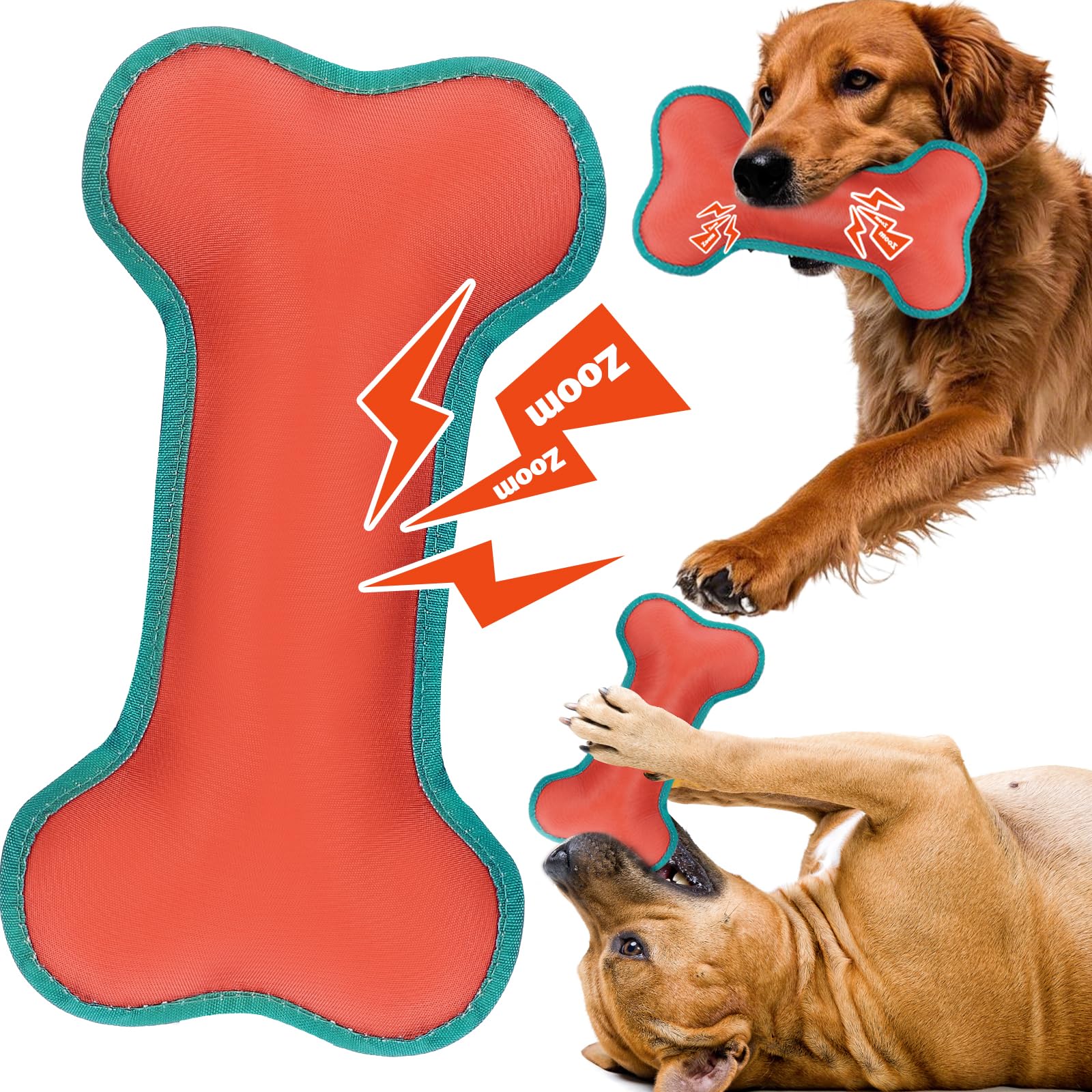 Bsresin Indestructible Dog Toy, Dog Bone Chew Toys For Aggressive Chewers, Tough Dog Chew Toys For All Breed Sizes To Keep Them 