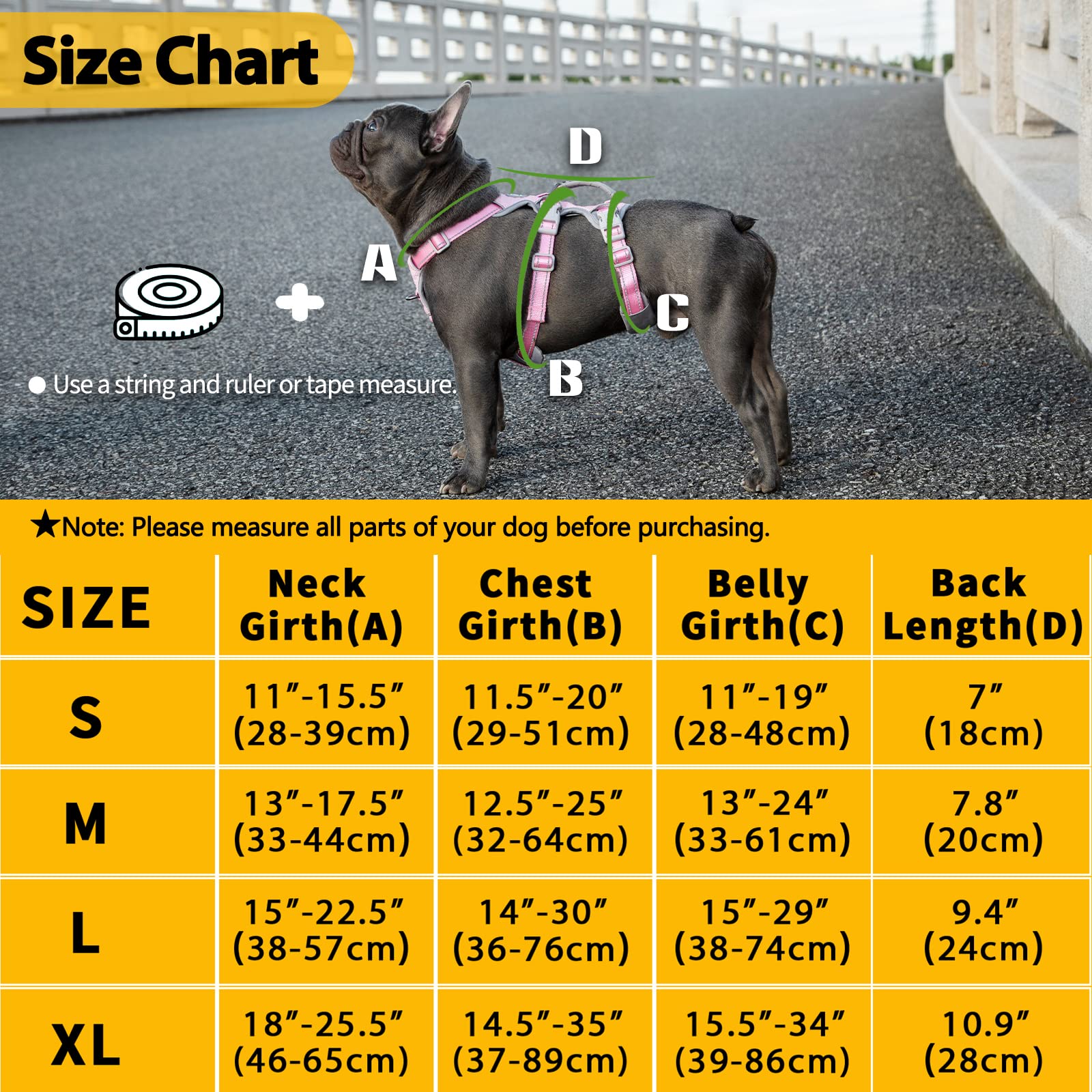 Huntboo Escape Proof Dog Harness, Escape Artist Harness, Fully Reflective Harness With Padded Handle, Breathable,Durable, Adjustable Vest For Medium Dogs Walking, Training, And Running Gear (Pink,M)