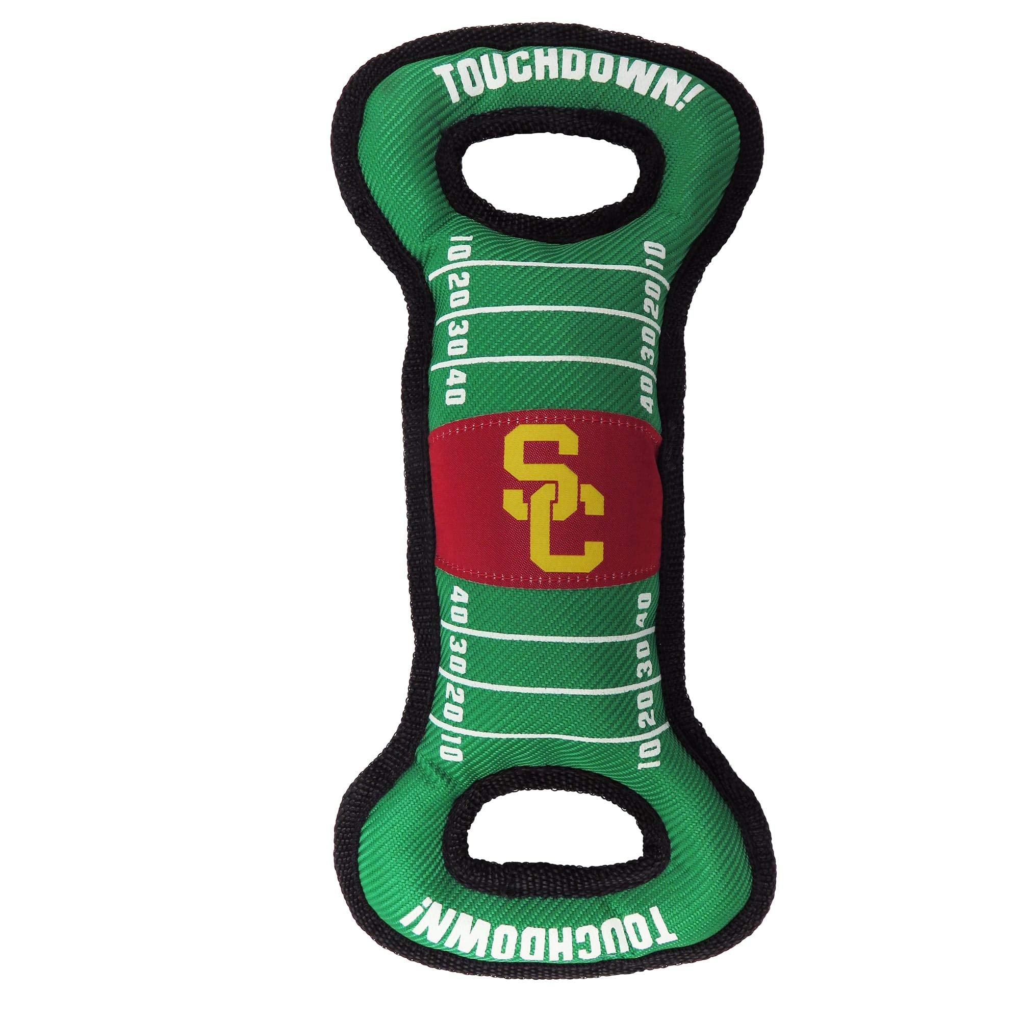 Pets First Ncaa Football Field Dog Toy With Squeaker. - Usc Tigers - For Tug, Toss, And Fetch. - Tough& Durable Pet Toy