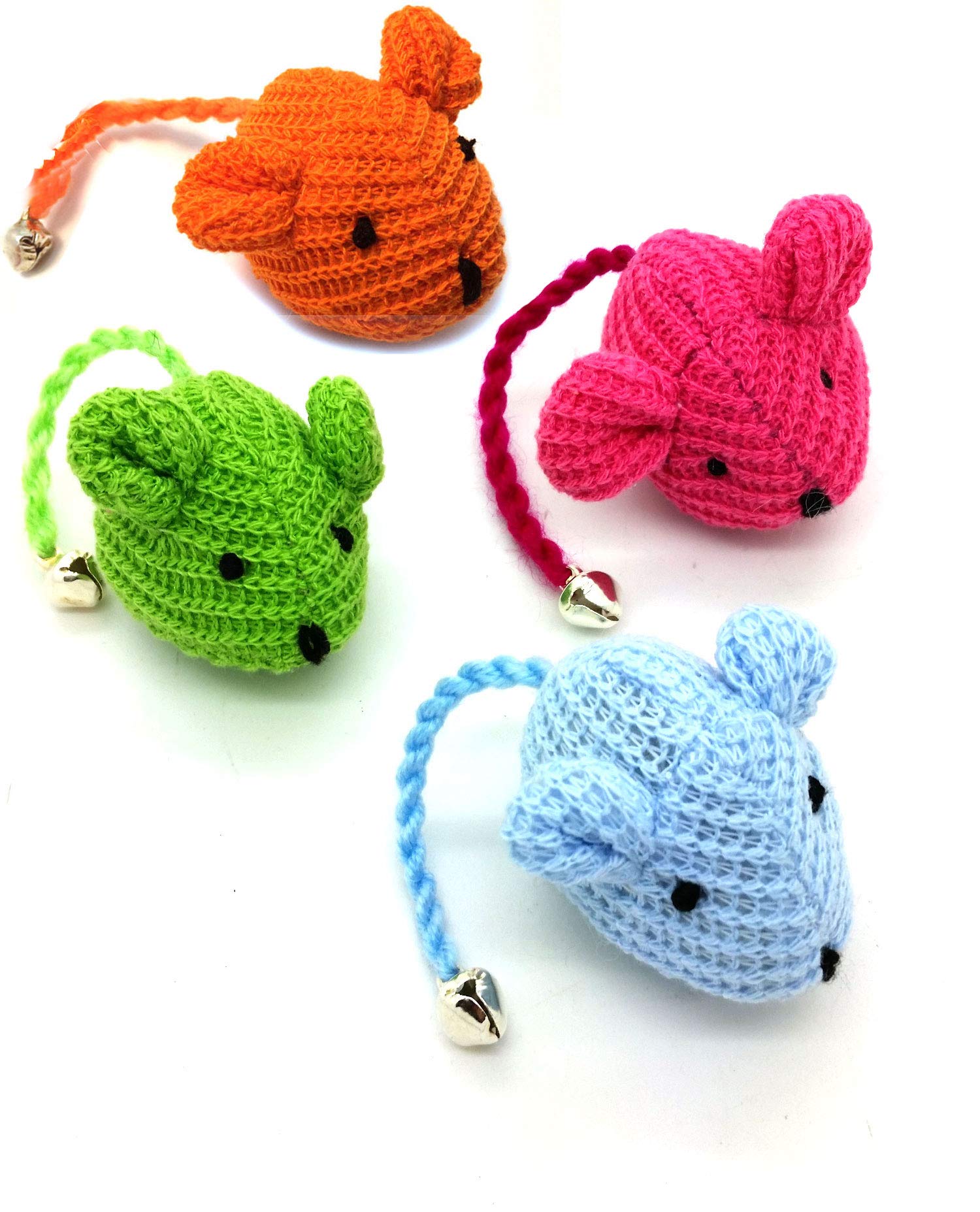 Crochet Mouse Cat Toy - 4 Pk