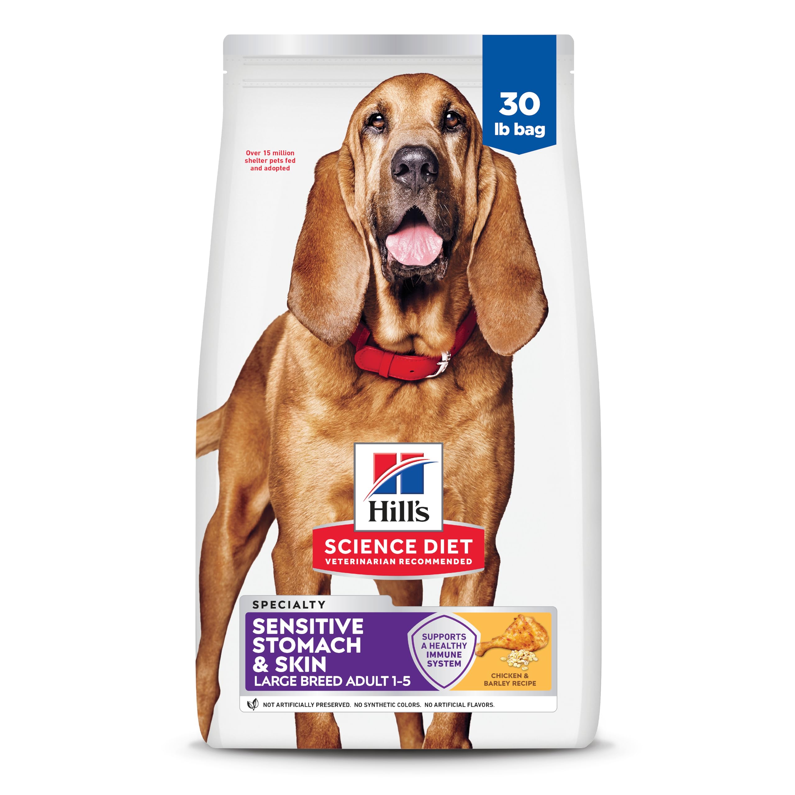 Hills Science Diet Sensitive Stomach & Skin, Adult 1-5, Large Breed Stomach & Skin Sensitivity Support, Dry Dog Food, Chicken R