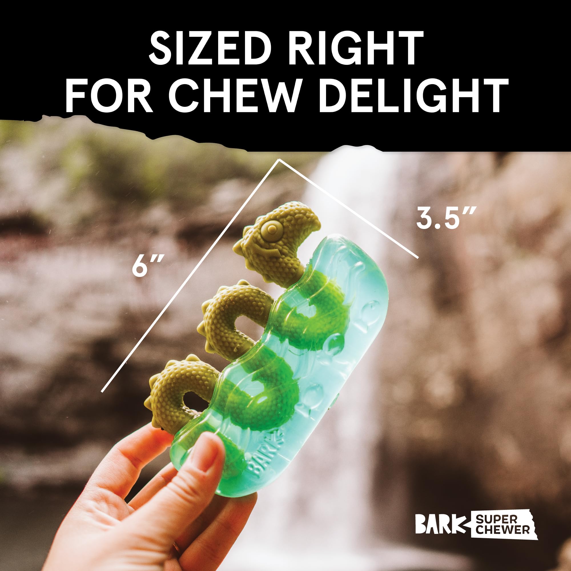 Barkbox Dogness Monster Super Chewer Toy - Tough Dental Toy for Large Aggressive Chewers - Medium/Large Size