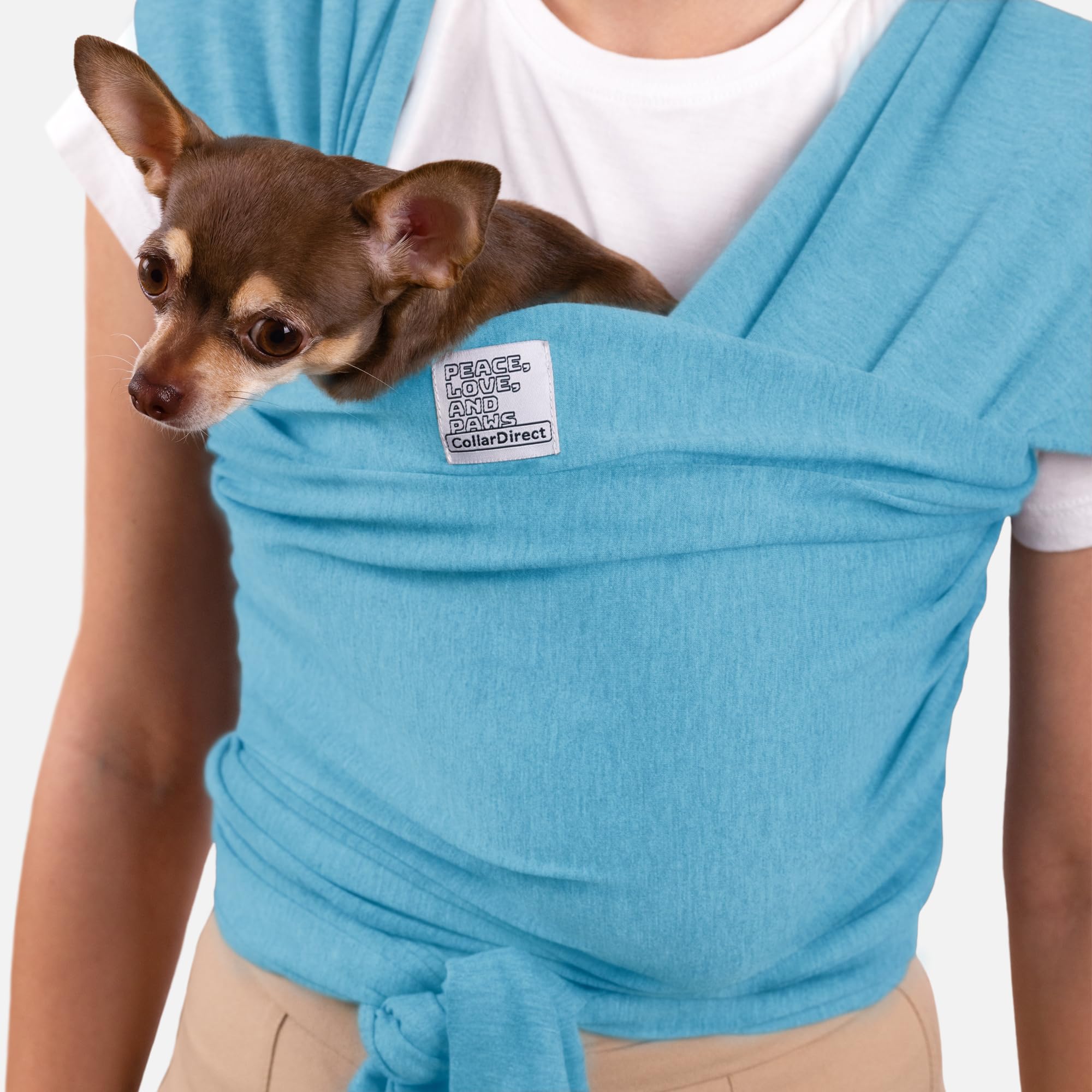 Dog Sling Carrier For Small Dogs - Anti-Anxiety Cat Sling, Puppy Pouch - Pet Sling In Gray Black Blue Green Pink Yellow (Blue, S