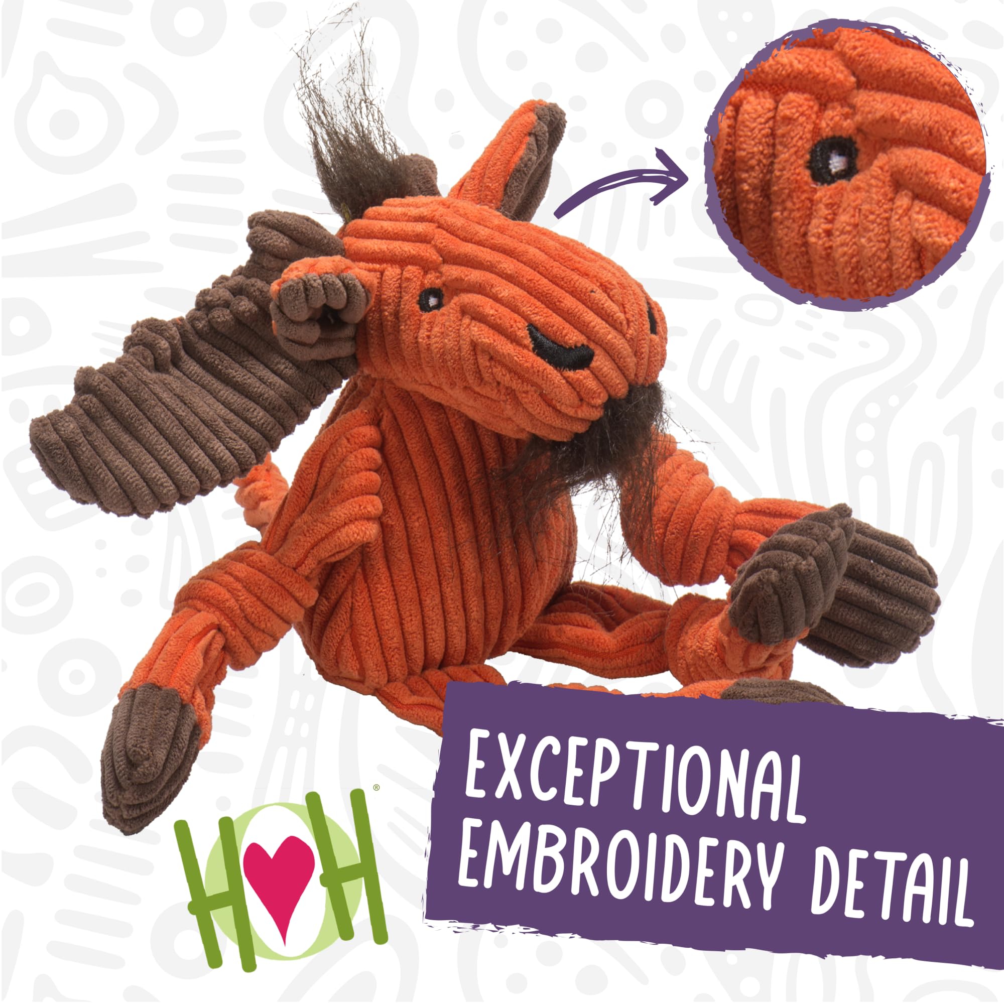 Hugglehounds Knottie Plush Dog Toy - Dog Stuffed Animal Toy, Puppy Toys, Squeaky Dog Toy For Small, Medium & Large Dogs, Durable Plush To Keep Them Busy - Morris Moose, Small