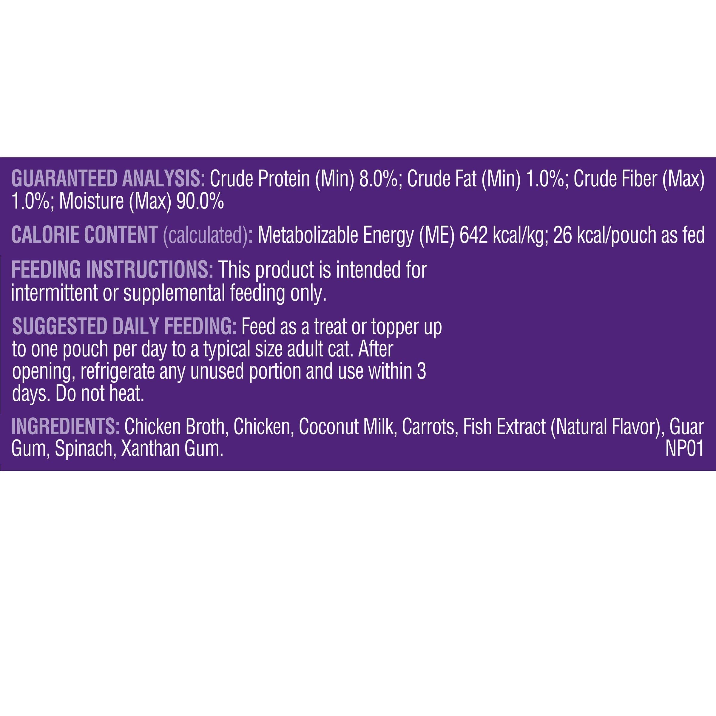 Rachael Ray Nutrish Purrfect Broths Wet Cat Food, Creamy Chicken Bisque with White Meat Chicken & Veggies Recipe, 1.4 Ounce Pouc
