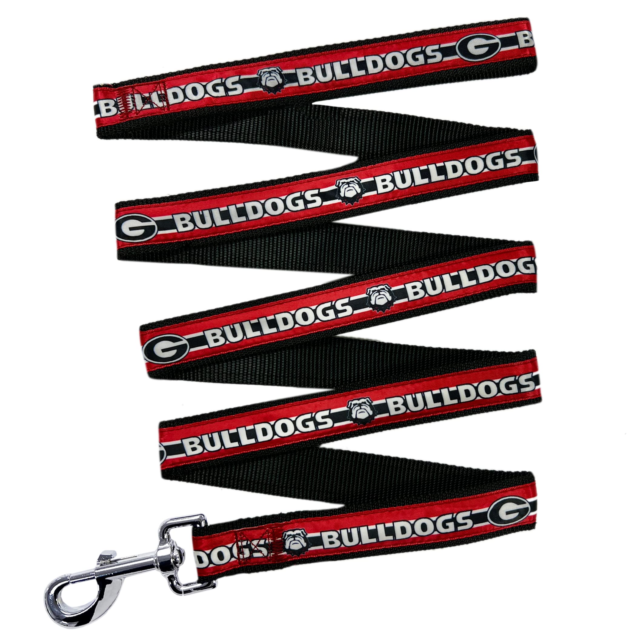 Ncaa Pet Leash, Medium, Georgia Bulldogs, Dog Leash, Shiny & Colorful Leash For Dogs & Cats Licensed By The Ncaa, New Version