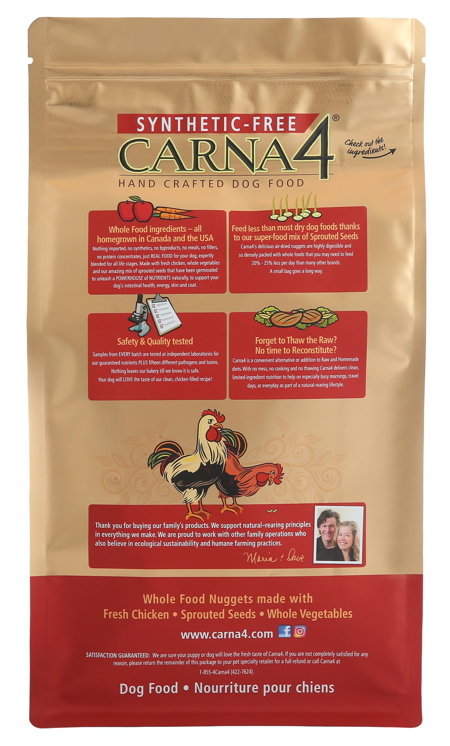 Carna4 Hand Crafted Dog Food, 13-Pound, Chicken