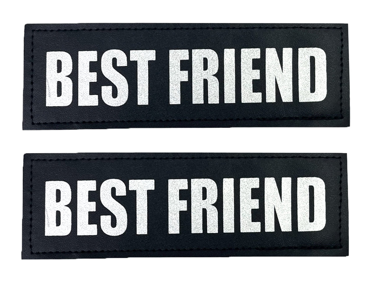 Albcorp Reflective Best Friend Dog Patches With Hook Backing For Service Dog Vests, Therapy Animal Harnesses, In Training Or Pet