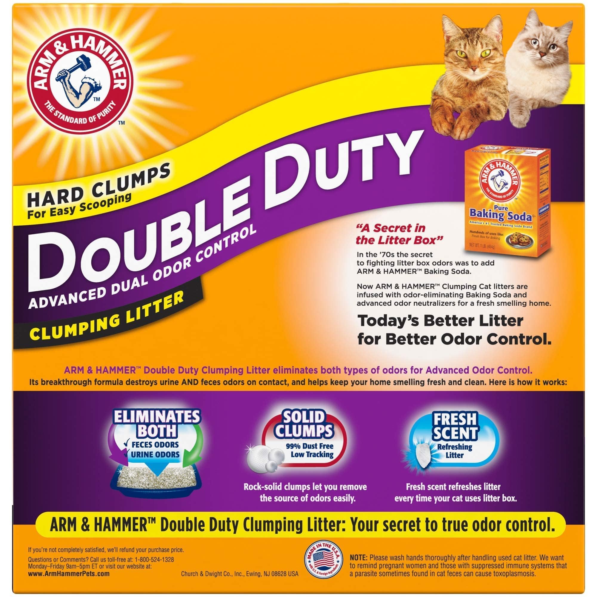 Arm & Hammer Double Duty Clumping Cat Litter, 14Lb