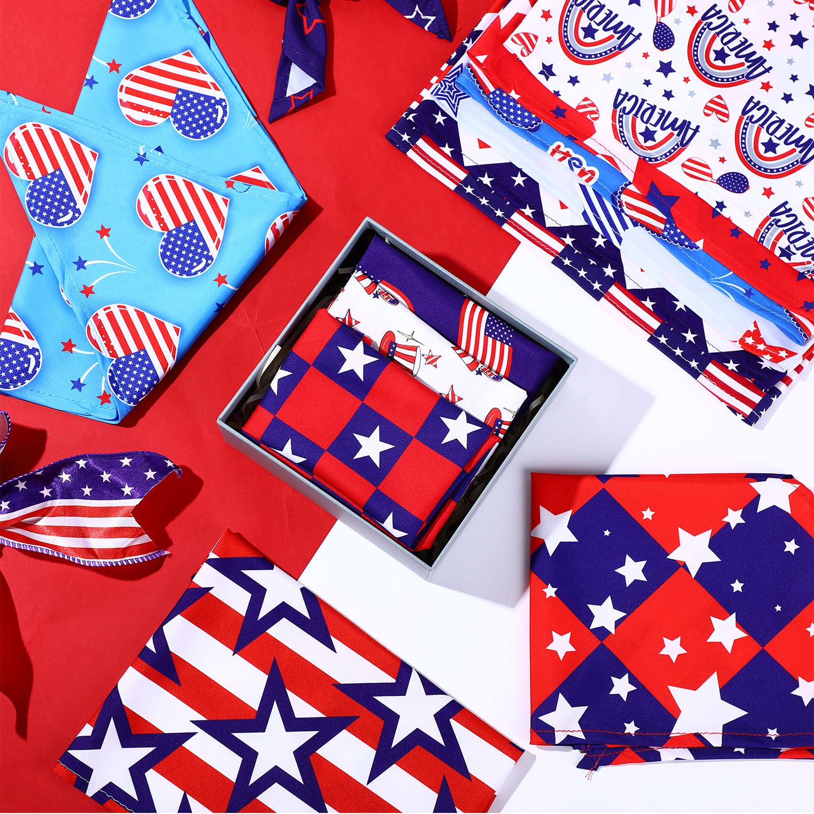 Abbylike 200 Pieces Patriotic Dog Bandanas Bulk 4 Of July Dog Bandanas For Dogs Independence Day Dog Kerchief Set Bibs Triangle