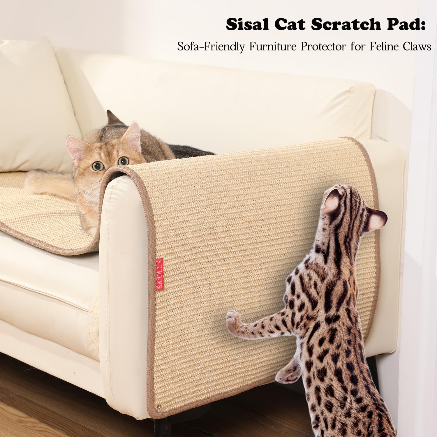 66.93X19.68X0.32 Inch Thickened Cat Wall Scratcher Carpet, Cat Climbing Wall, Durable Cat Wall Furniture, Tall Cat Scratching Po