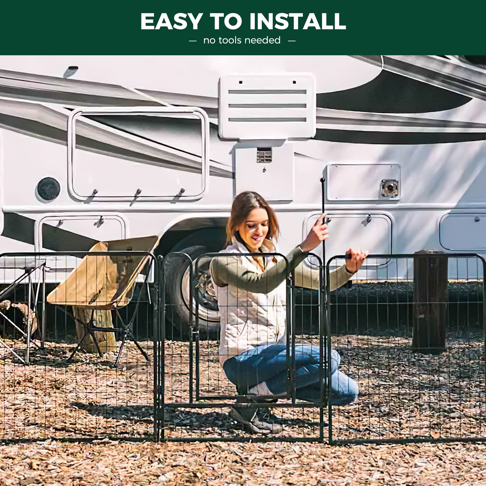 Fxw Rollick Dog Playpen For Yard, Rv Camping, 32 Inch 16 Panels For Small And Medium Dogs│Patented