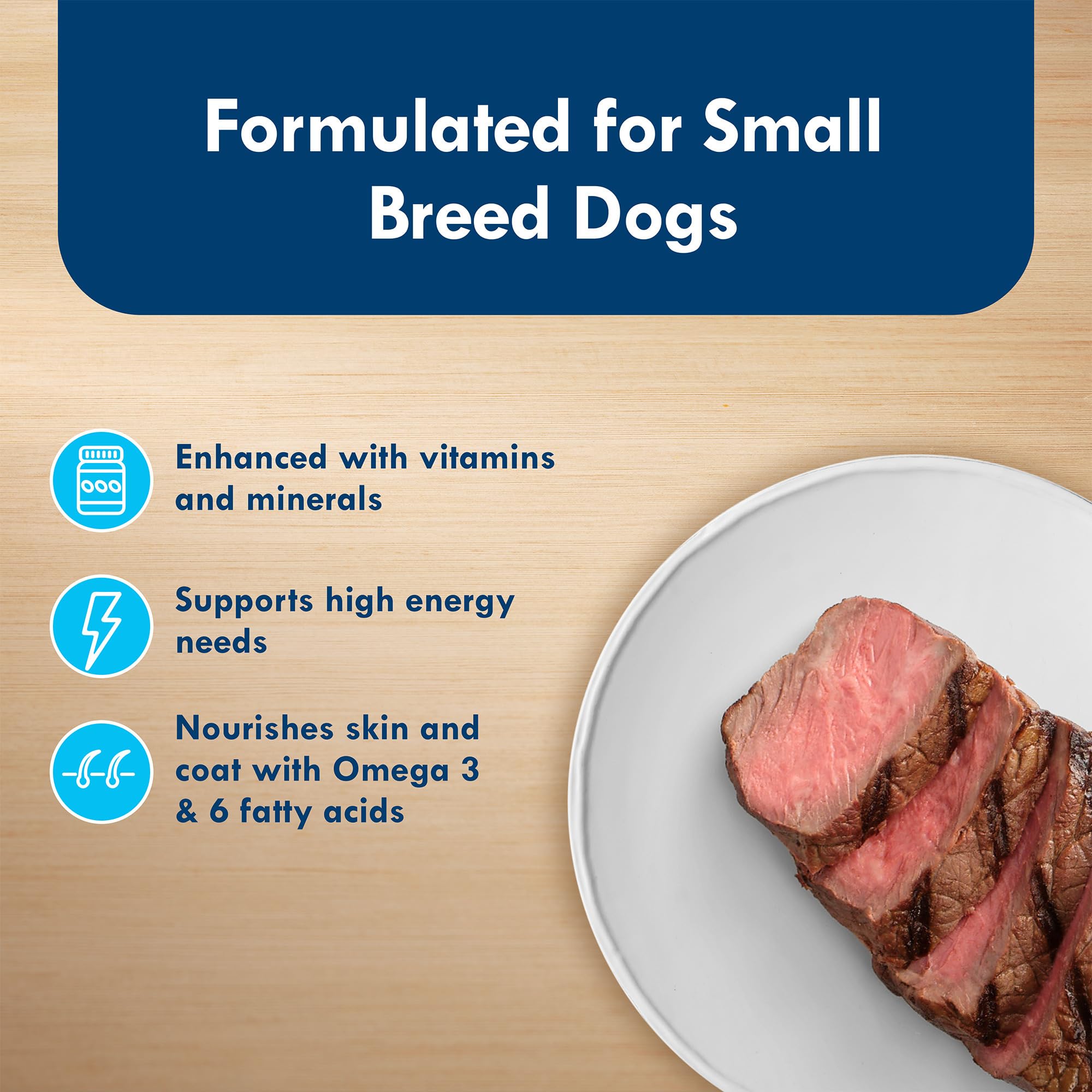 Blue Buffalo Delights Natural Adult Small Breed Wet Dog Food Cups, Pate Style, Filet Mignon and Porterhouse 3.5-oz (12 Pack- 6 o