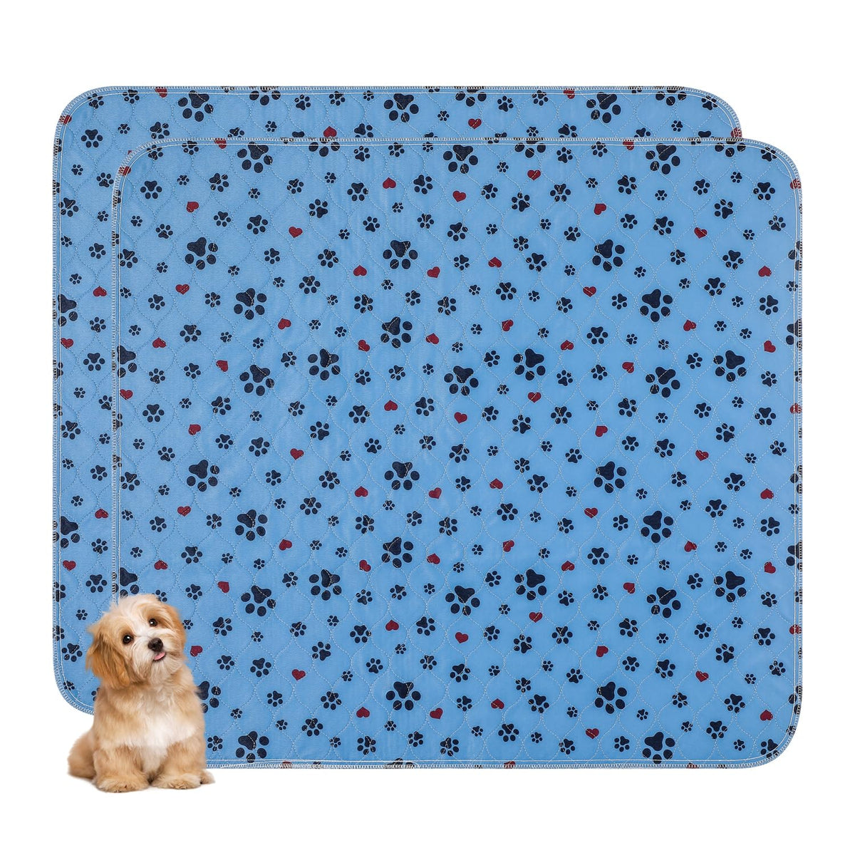 Washable Pee Pads For Dogs,2 Pack Extra Large 72''X72'' Super Absorbent Reusable Puppy Pads,Non-Slip 100% Waterproof Dog Pee Pad