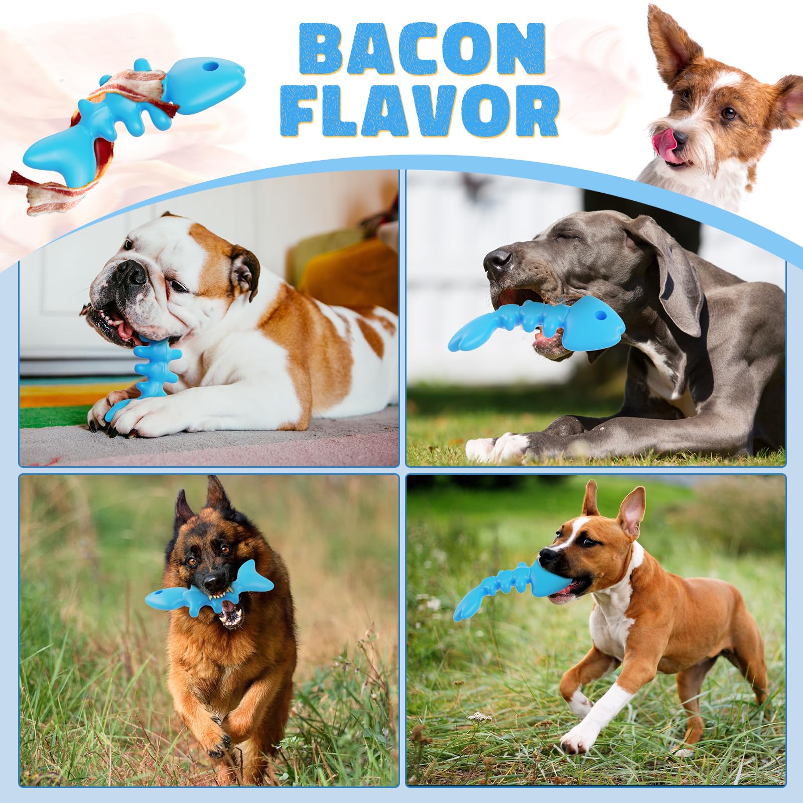 Adsdia Indestructible Dog Chew Toys For Aggressive Chewers, Tough Nylon Bones Toys For Large Breed, Super Chewer Toys To Keep Th