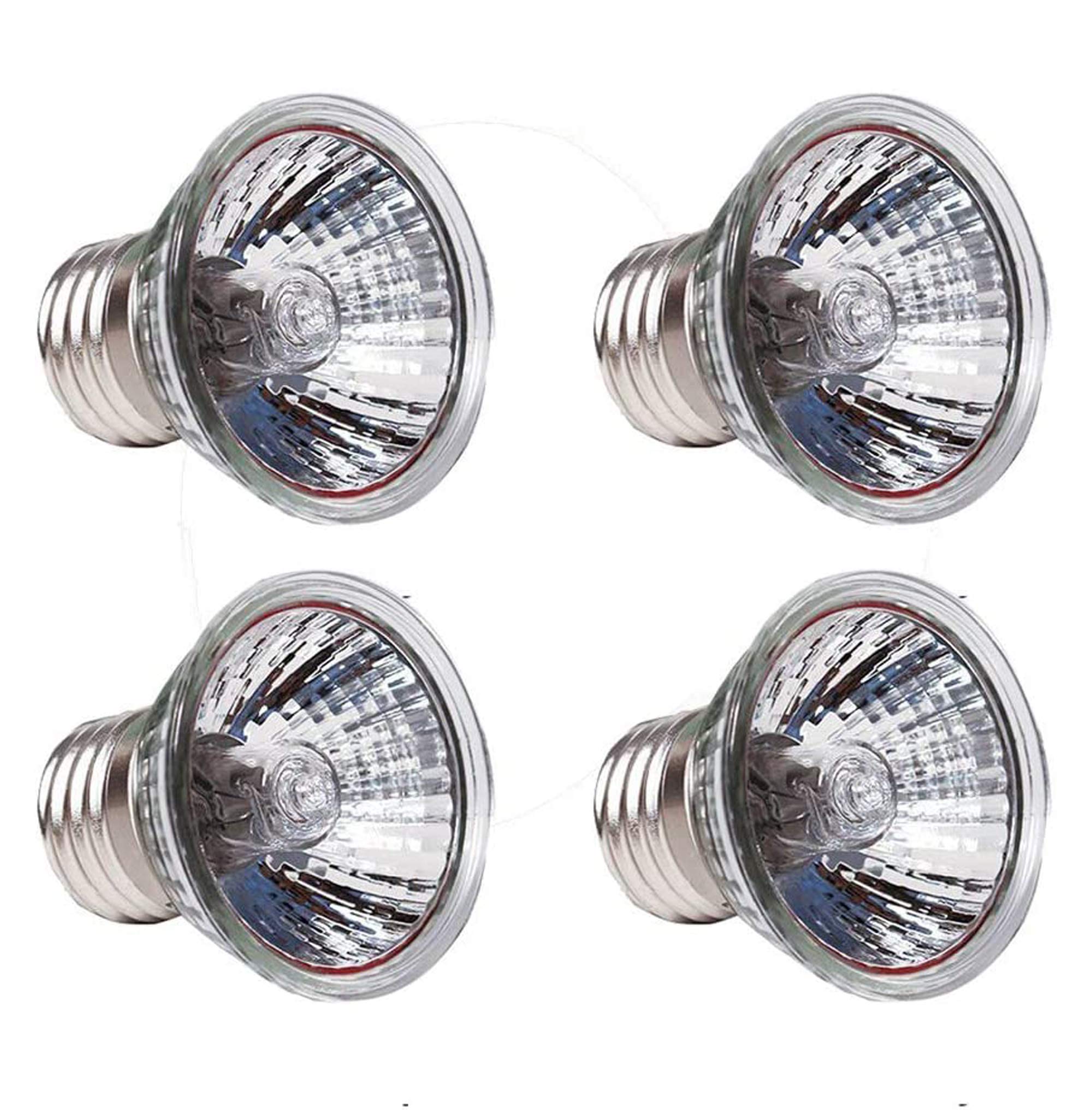 Ctkcom 25W Uva+Uvb Reptile Bulbs(4 Pack)- 110V Lizard Lamp Heating Lamp Spot Lamp For Turtle Aquarium Aquatic Reptile Lizard Habitat Heat Light