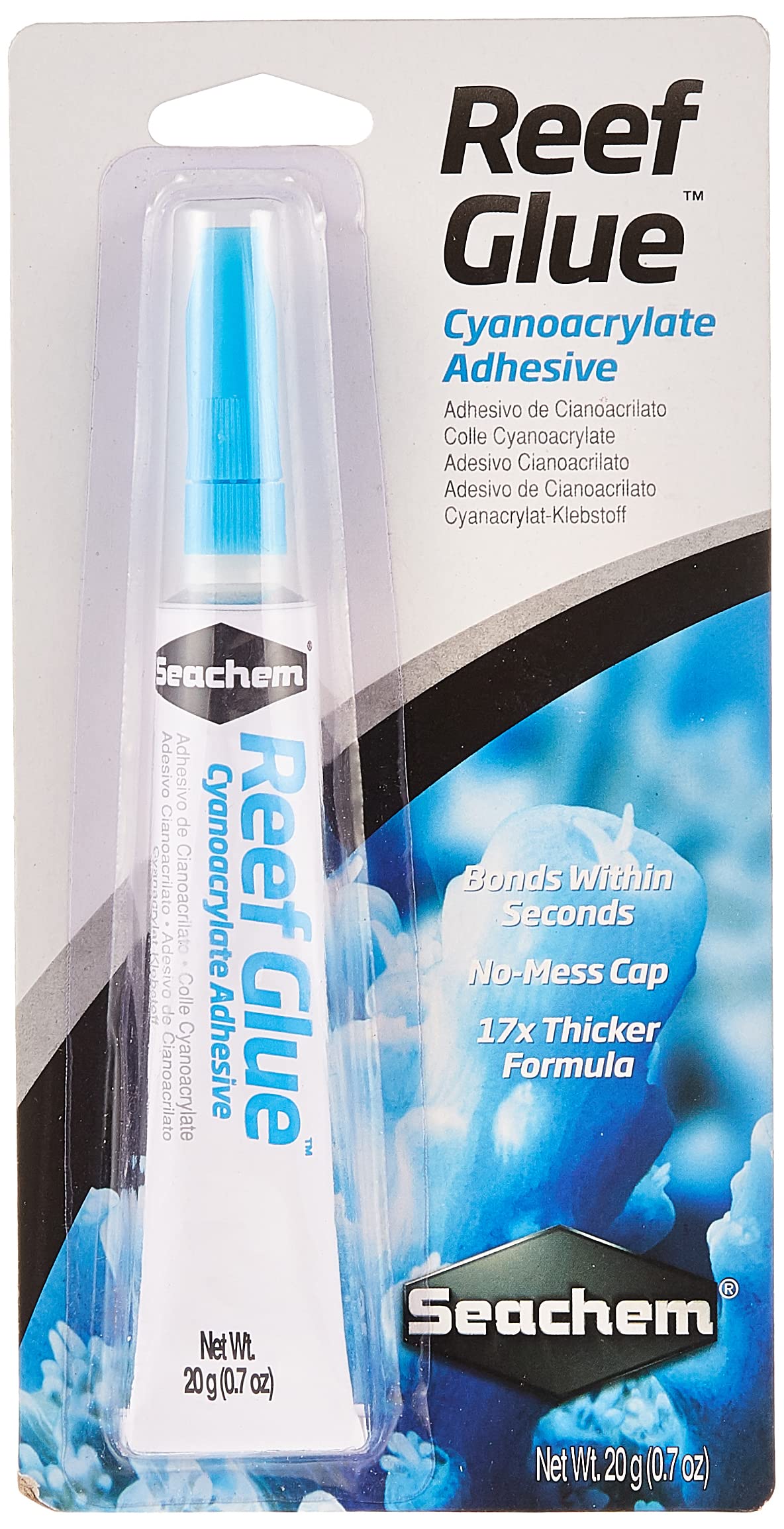 Seachem Reef Glue Cyanoacrylate Gel Coral Frag Mounting, 20G (001167)