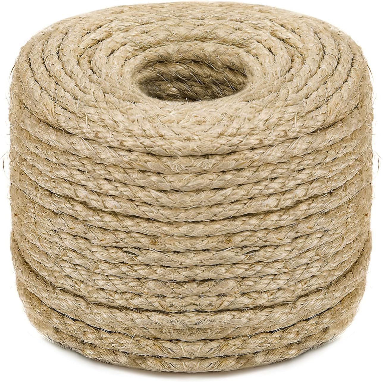 Sisal Rope For Cat Scratching Post Tree Tower Replacement For Repairing Recovering Or Diy Scratcher (Natur, 10Mm 100Ft)