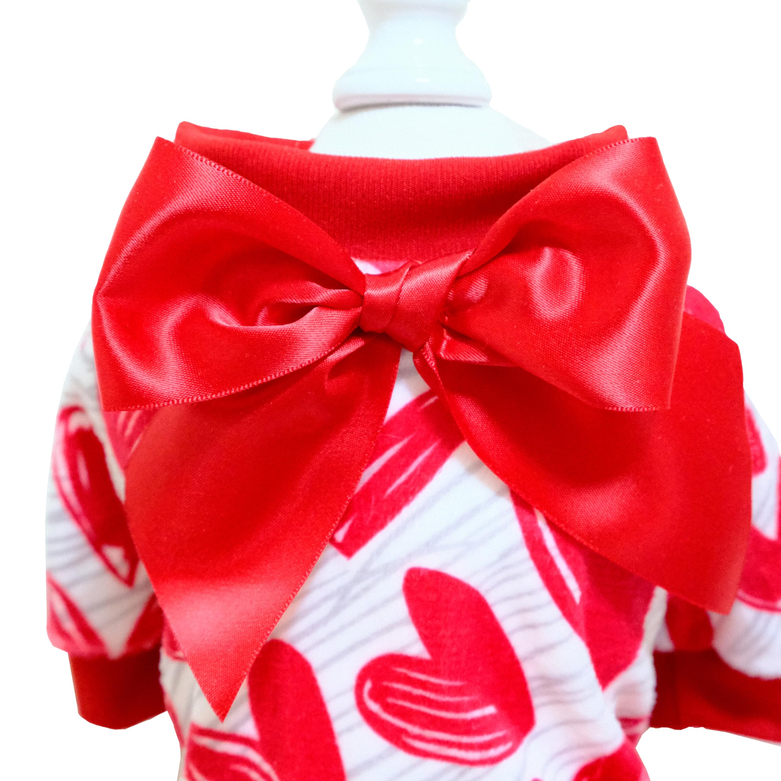 Valentine Holiday Dog Cat Pajamas, Sweet Heart Jumpuits Cloth For Small Medium Boys And Girls Puppies Pets Doggie (X-Large)
