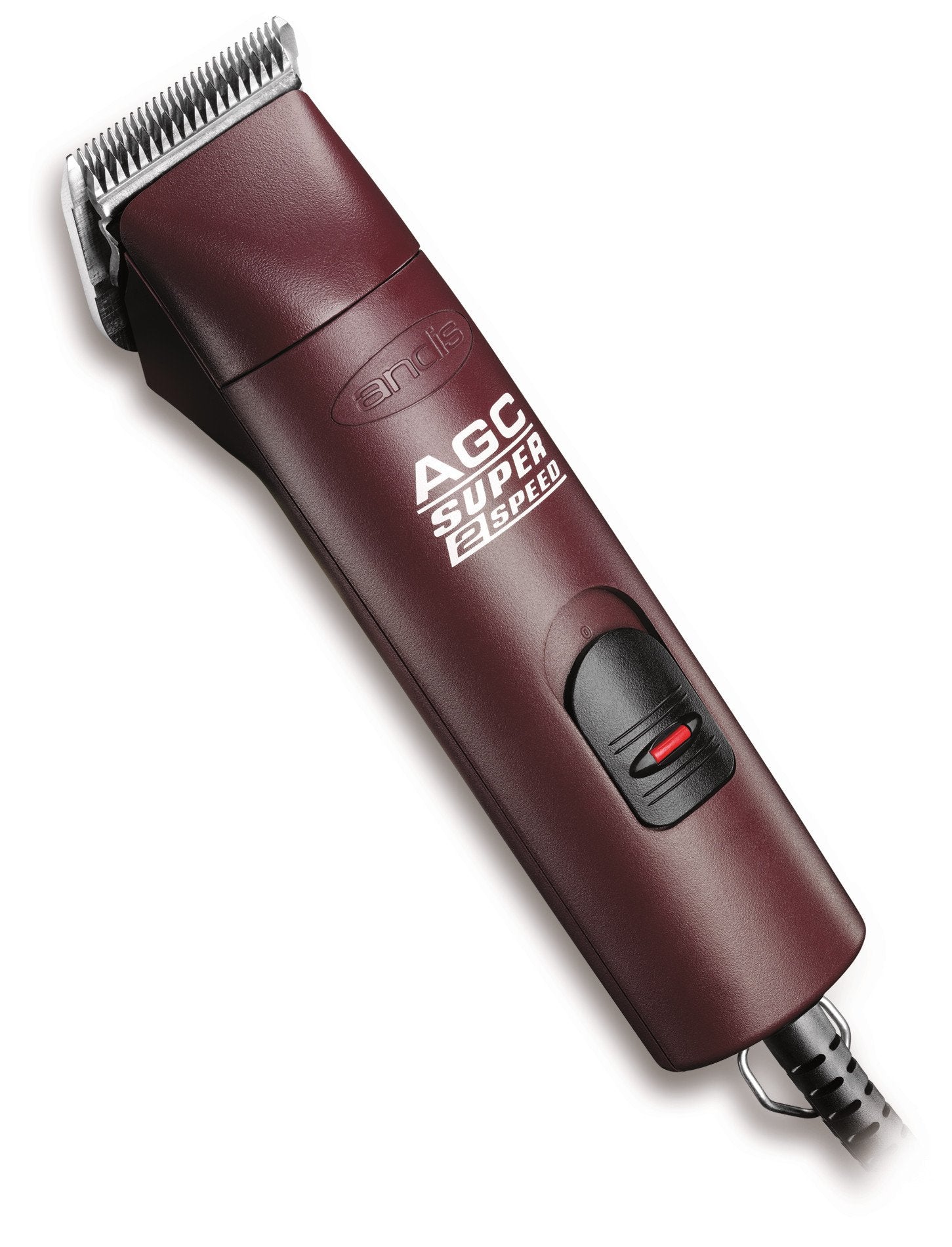 Andis 22685 Professional Ultraedge Super 2-Speed Detachable Blade Clipper – Rotary Motor With Shatter-Proof Housing, Runs Calm & Silent, 14-Inch Cord - For All Coats & Breeds - 120 Volts, Burgundy