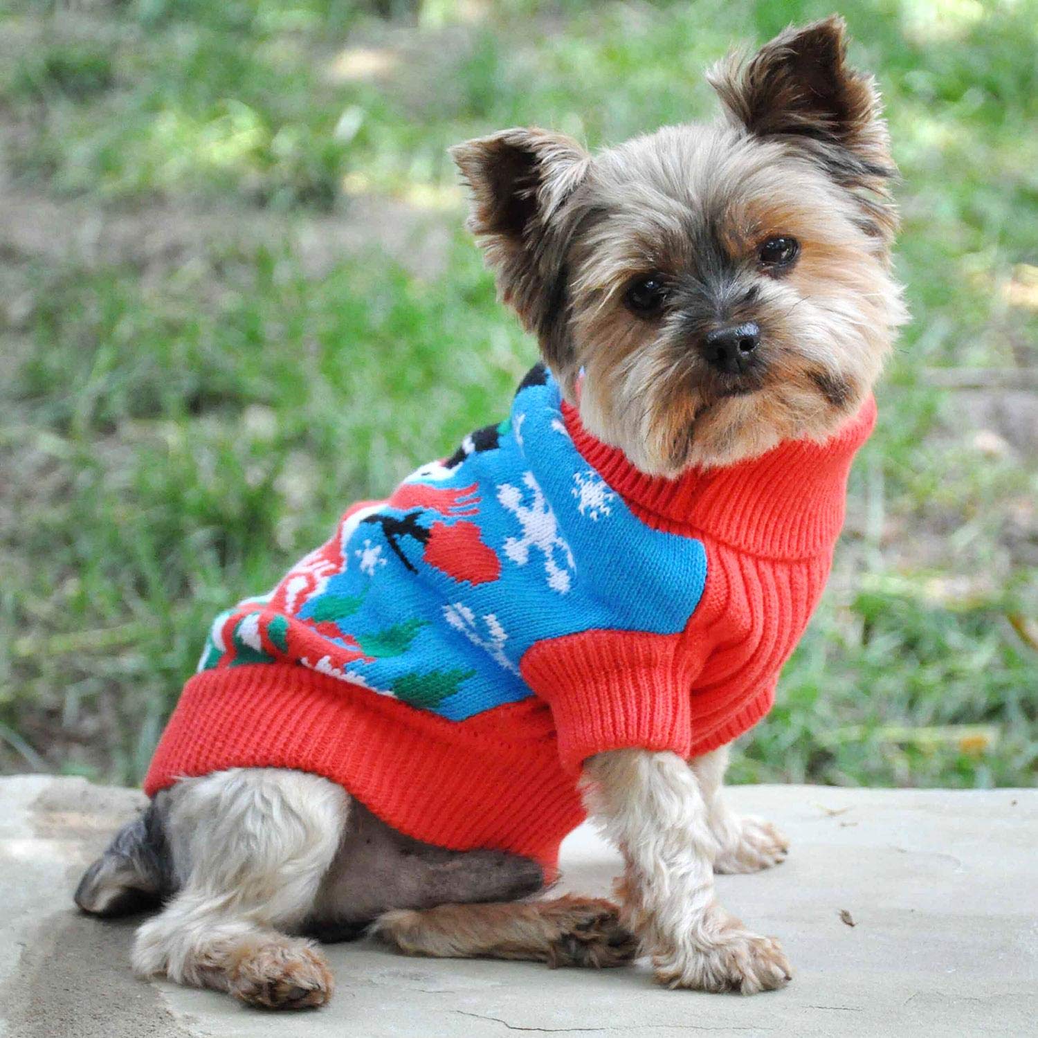Doggie Design Combed Cotton Ugly Snowman Holiday Dog Sweater (X-Large)