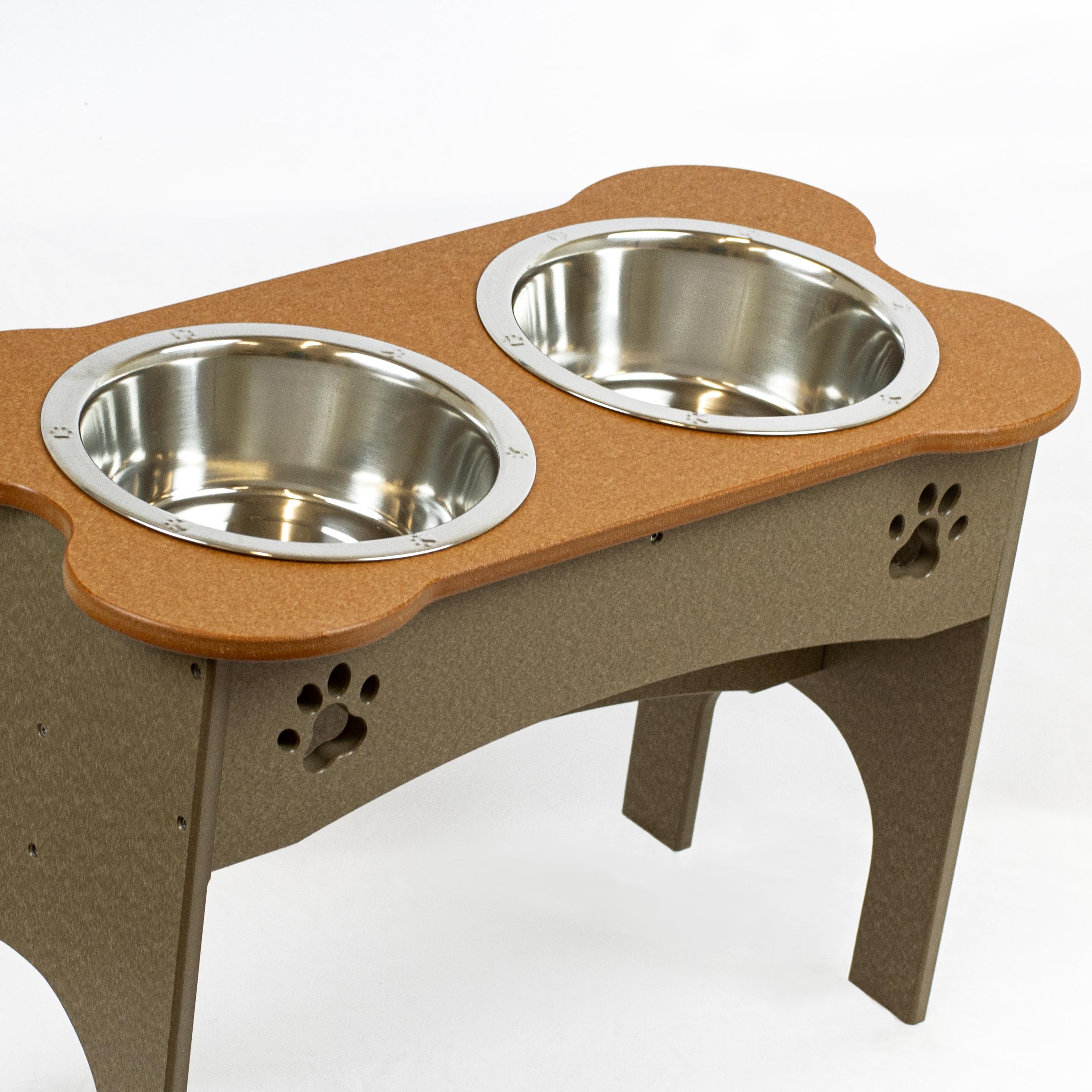 High Double Water and Food Bowl for Taller Dogs