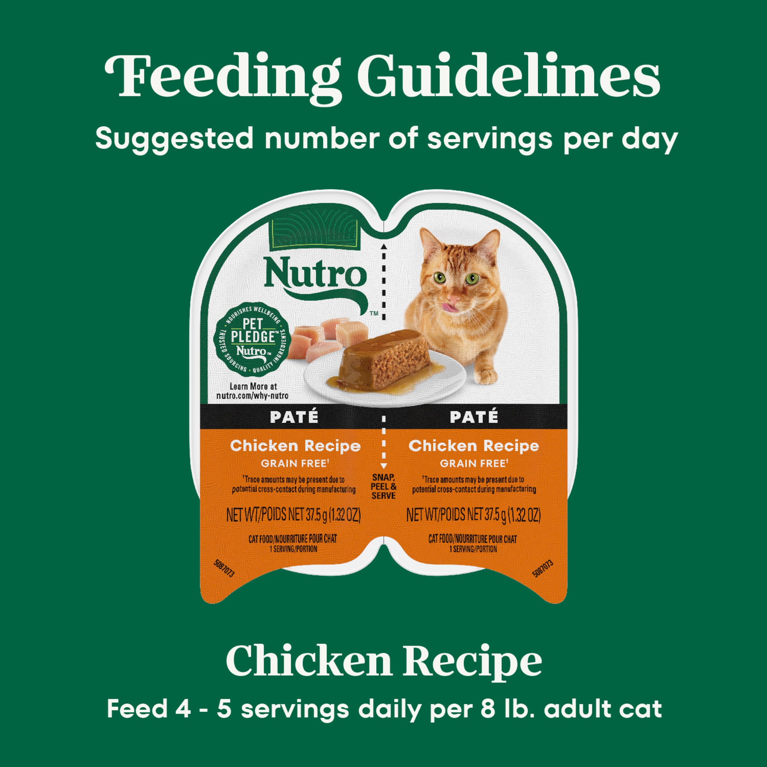 Nutro Perfect Portions Wet Cat Food Pate Chicken Recipe, 2.64 oz. Twin-Pack Trays (24 Count, Pack of 1)