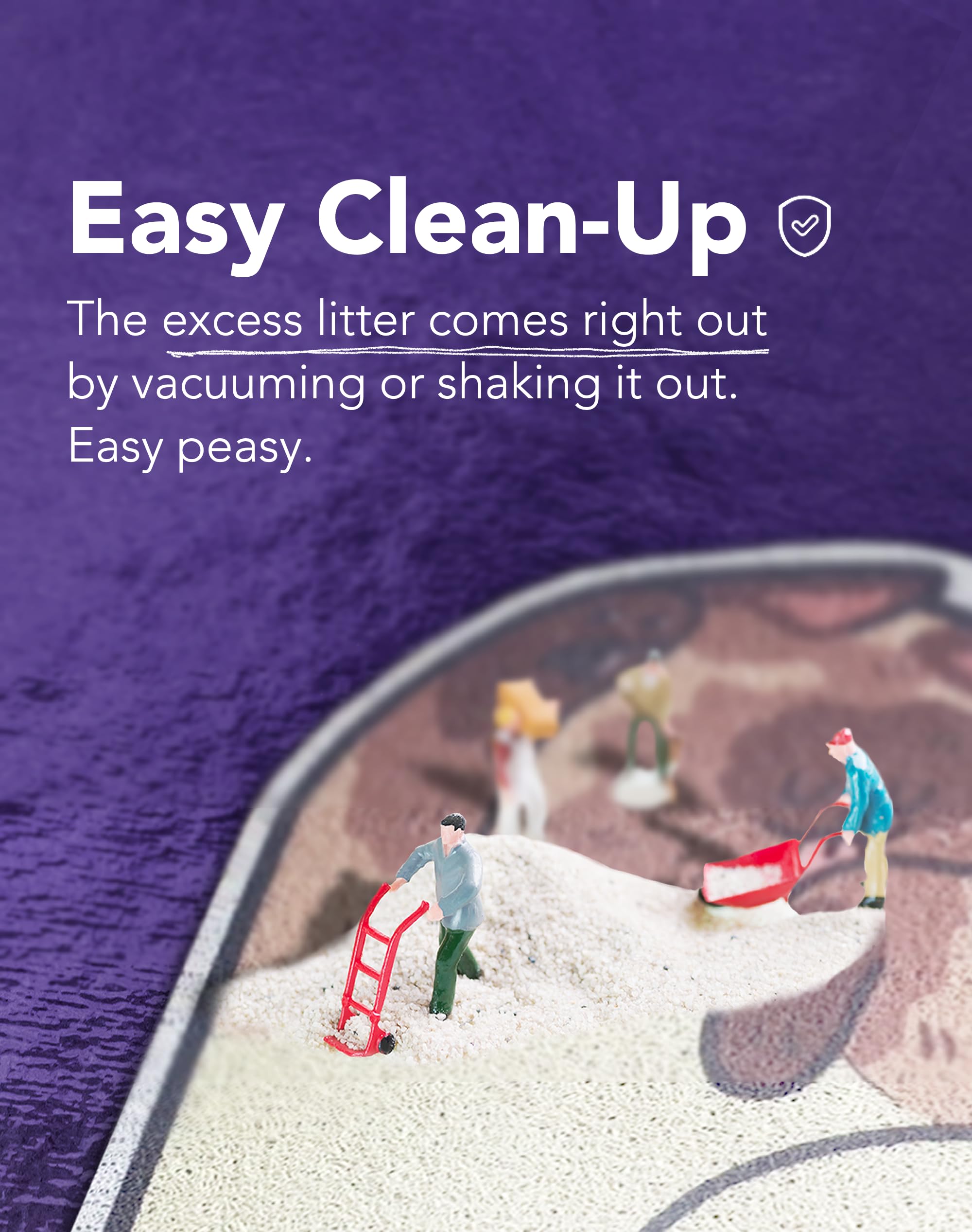 Lukamoo Cute Cat Litter Mat (30X20), Large/L, For Kitty Litter & Cute Cat Litter Box, Litter Trapping Mat (Pointed, Cornered)