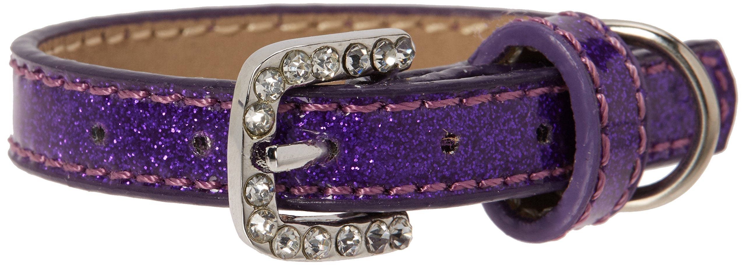 Mirage Pet Products Plain Ice Cream Dog Collar, Size 8, Purple