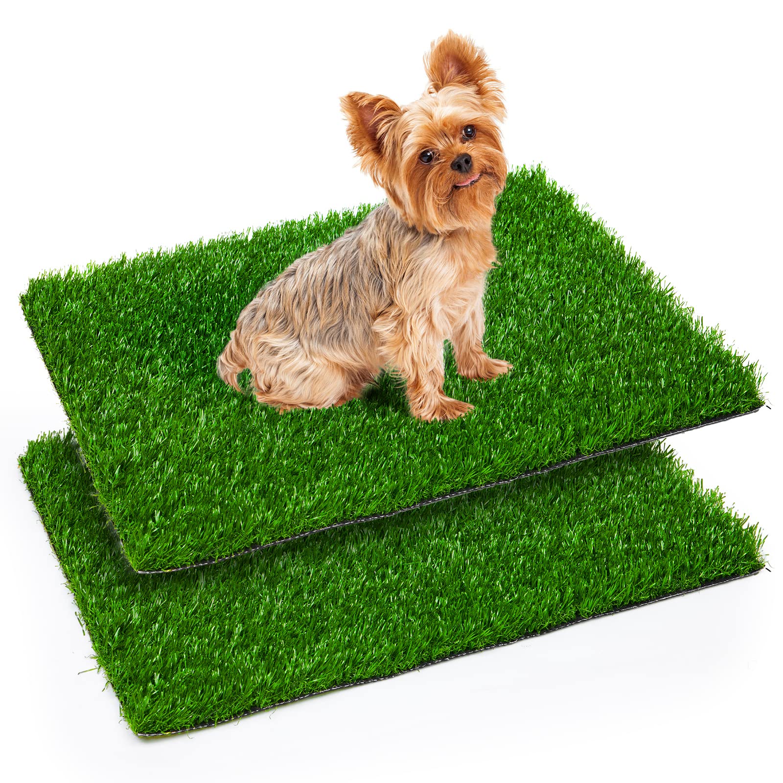 Oiyeefo Artificial Pee Grass Pad For Dogs, Fake Grass Replacement Pads For Dog Potty Tray Training Pet Turf, Indoor And Outdoor 