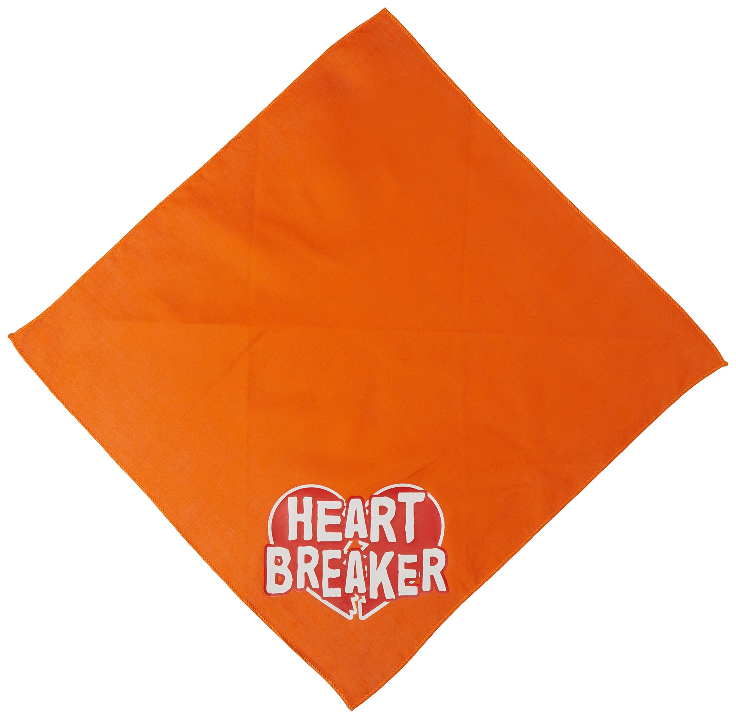 Mirage Pet Products Heart Breaker Screen Print Bandana for Pets, Small, Orange