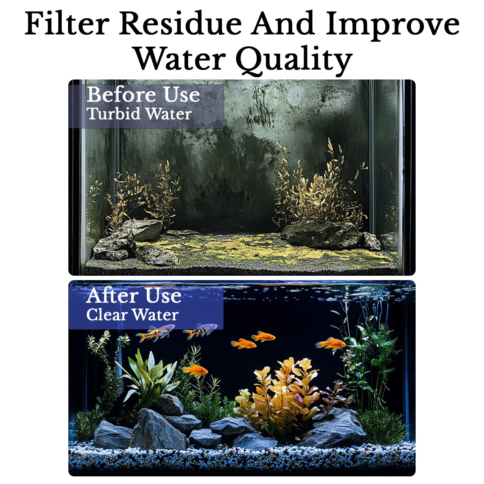 Maqihan Aquarium Filter Pad - Aquarium Filter Media,39.4 X 11.8In Media Roll For Fish Tank, Ponds,Garden, Saltwater,Fershwater,P