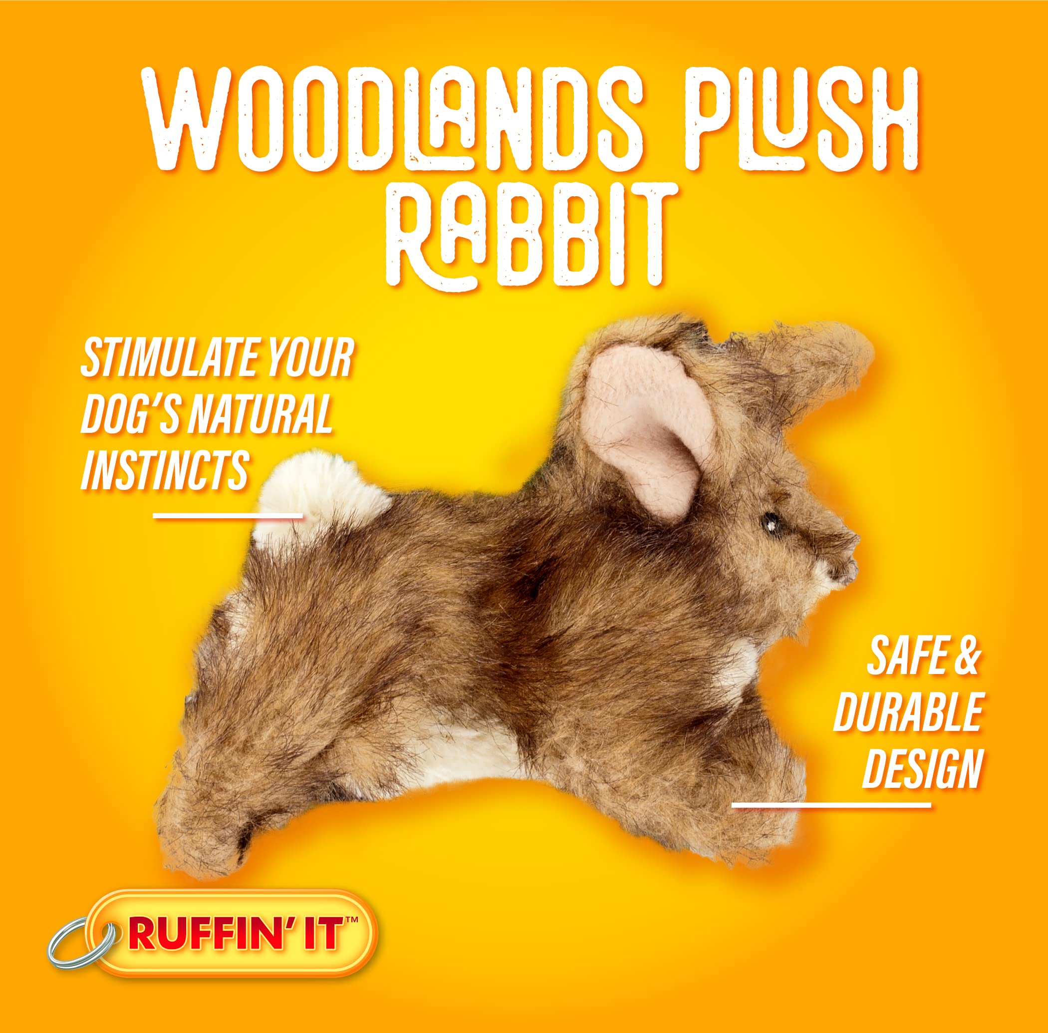 Ruffin' It Westminster Pet Woodlands Plush Dog Toy Rabbit Small, Mutli