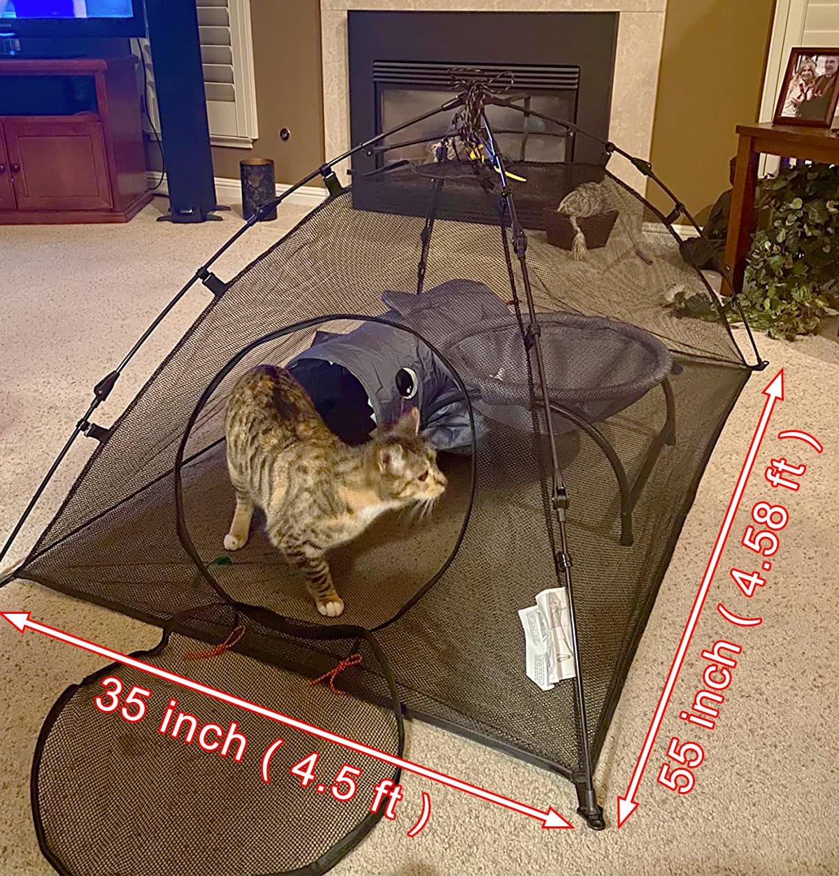 Betyman Outdoor Cat Tent For Outside Cat Enclosures Outdoor Pop Up Pet Playpen Playhouse (Play Tents For Small Animals) - Outsid