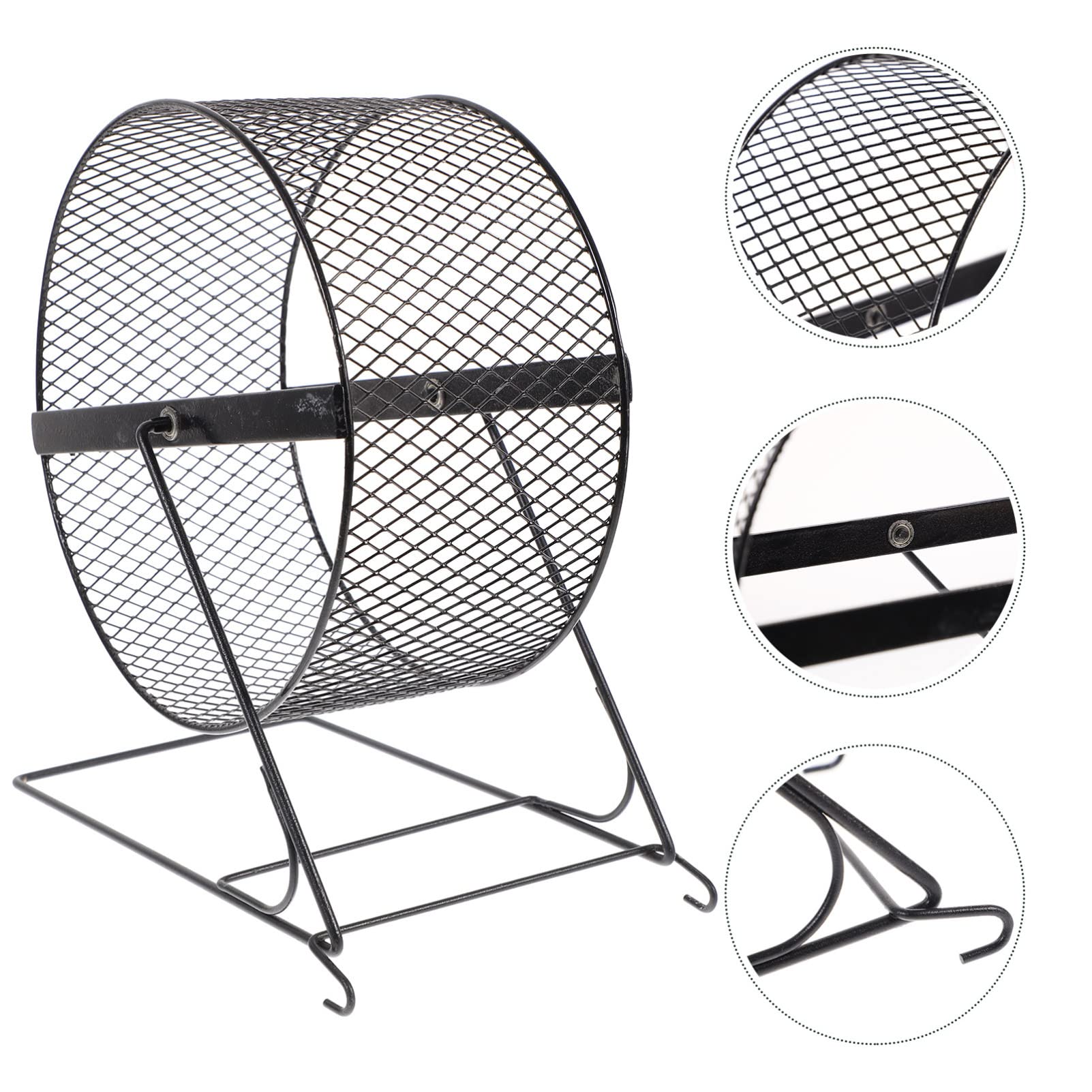 Ukcoco Interesting Hamster Running Wheel - 10 Inch Silent Exercise Wheel For Hamsters, Hedgehogs, And Small Pets With Rack - Fun